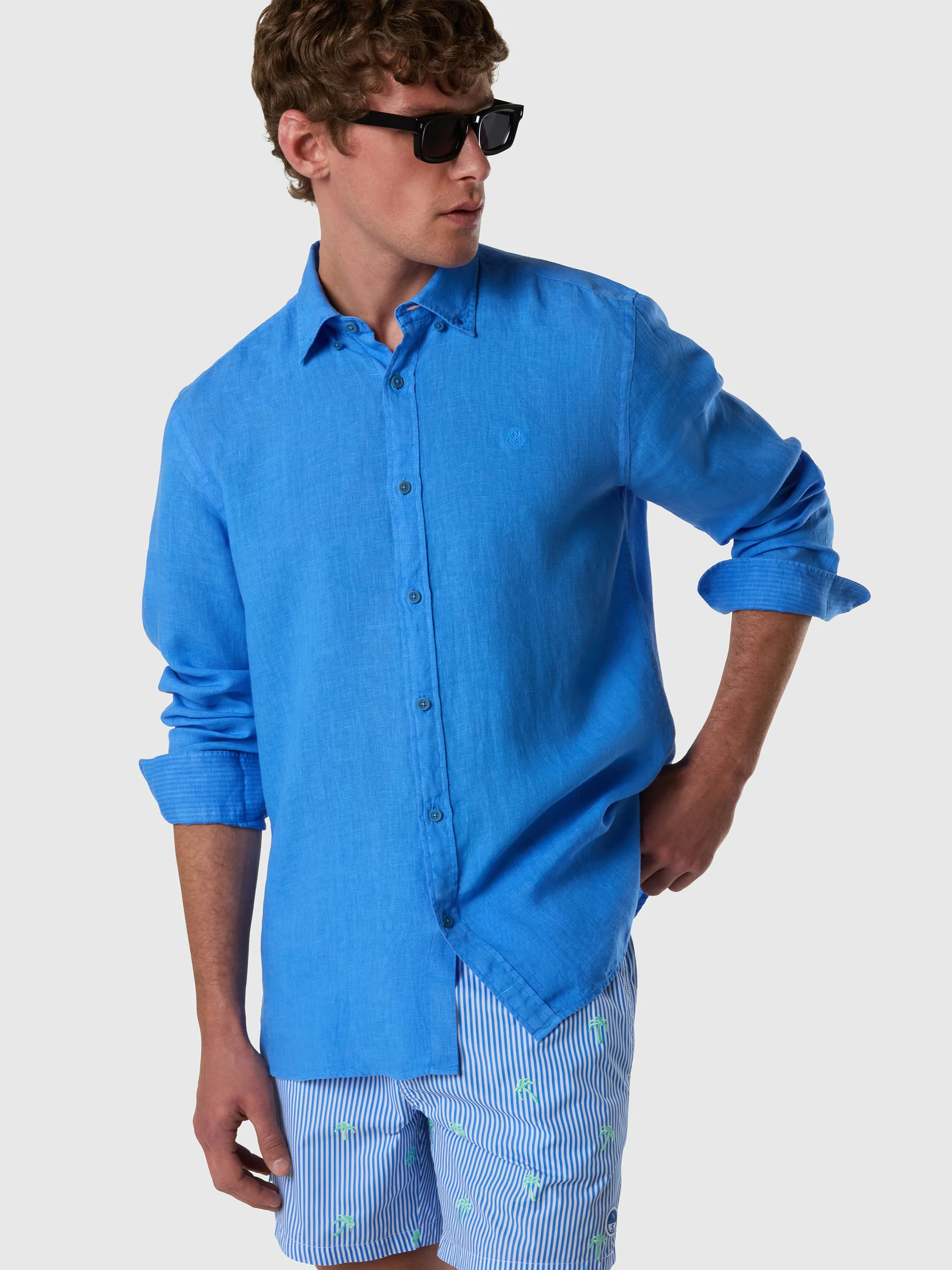 Garment-dyed linen shirt - Image 20