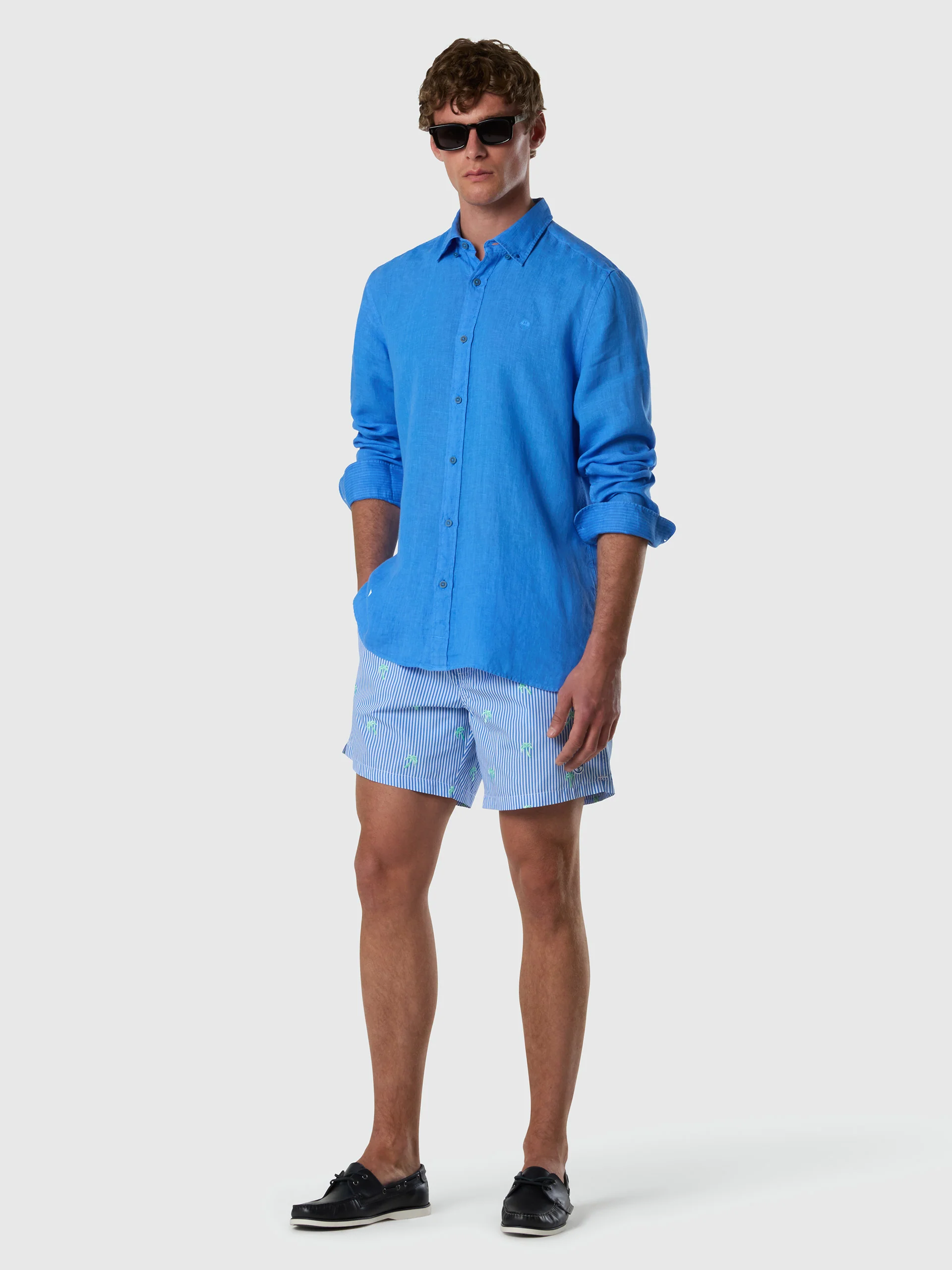 Garment-dyed linen shirt - Image 23