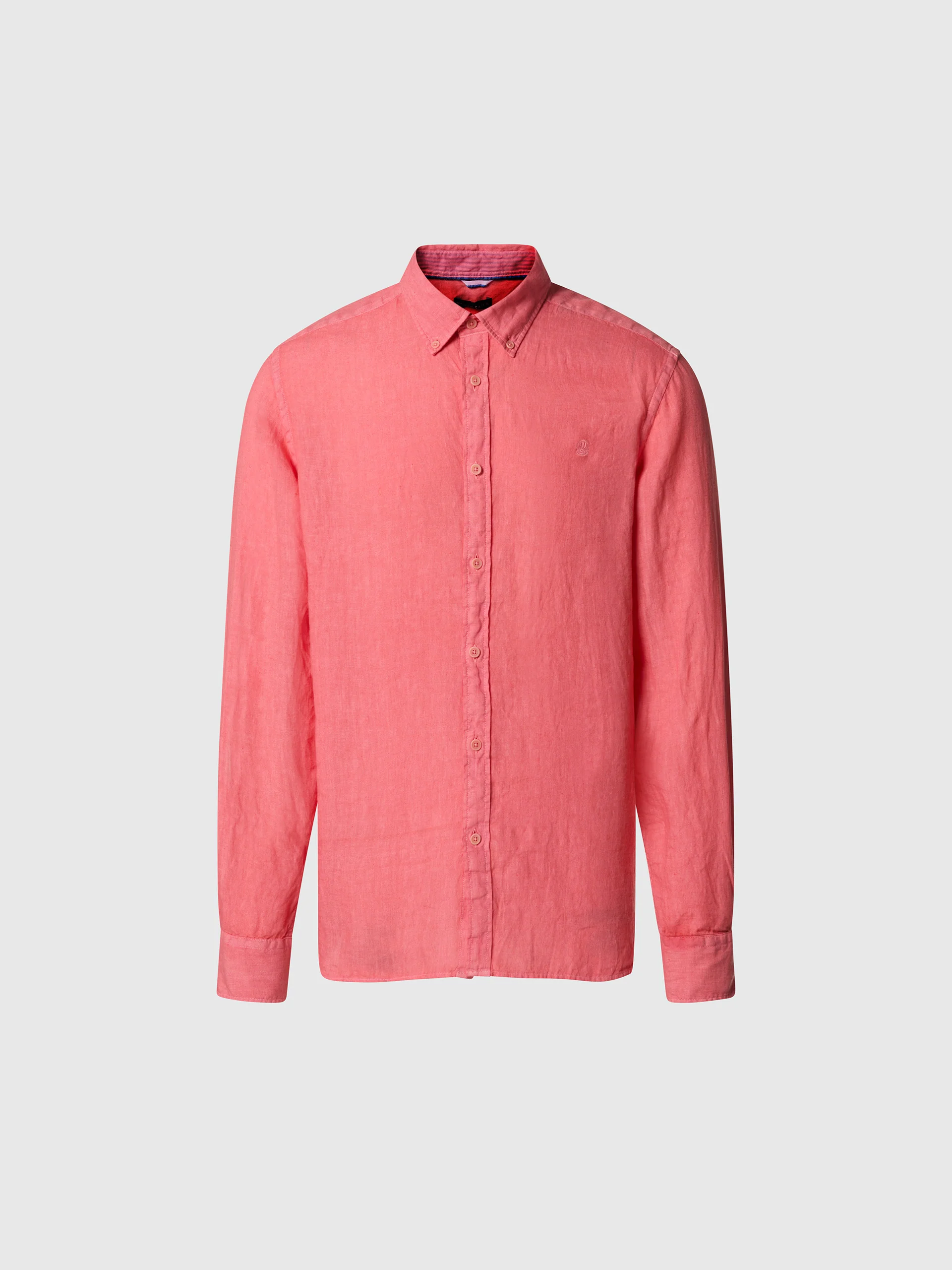 Garment-dyed linen shirt - Image 3