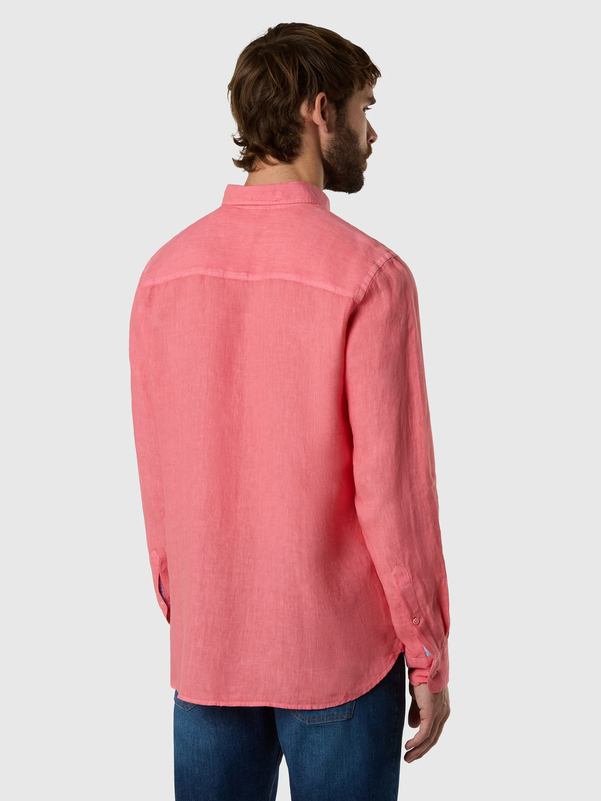 Garment-dyed linen shirt - Image 4