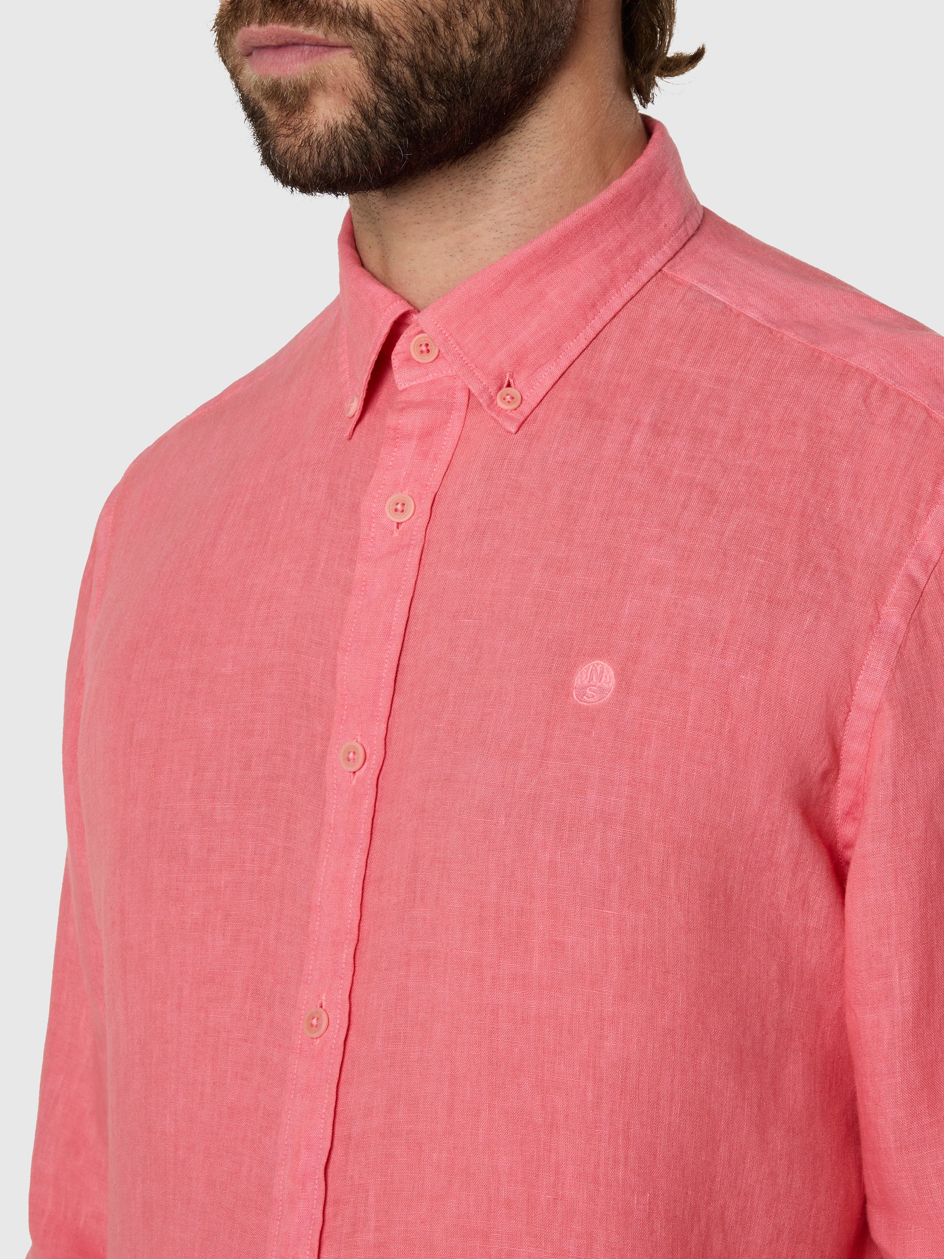Garment-dyed linen shirt - Image 6