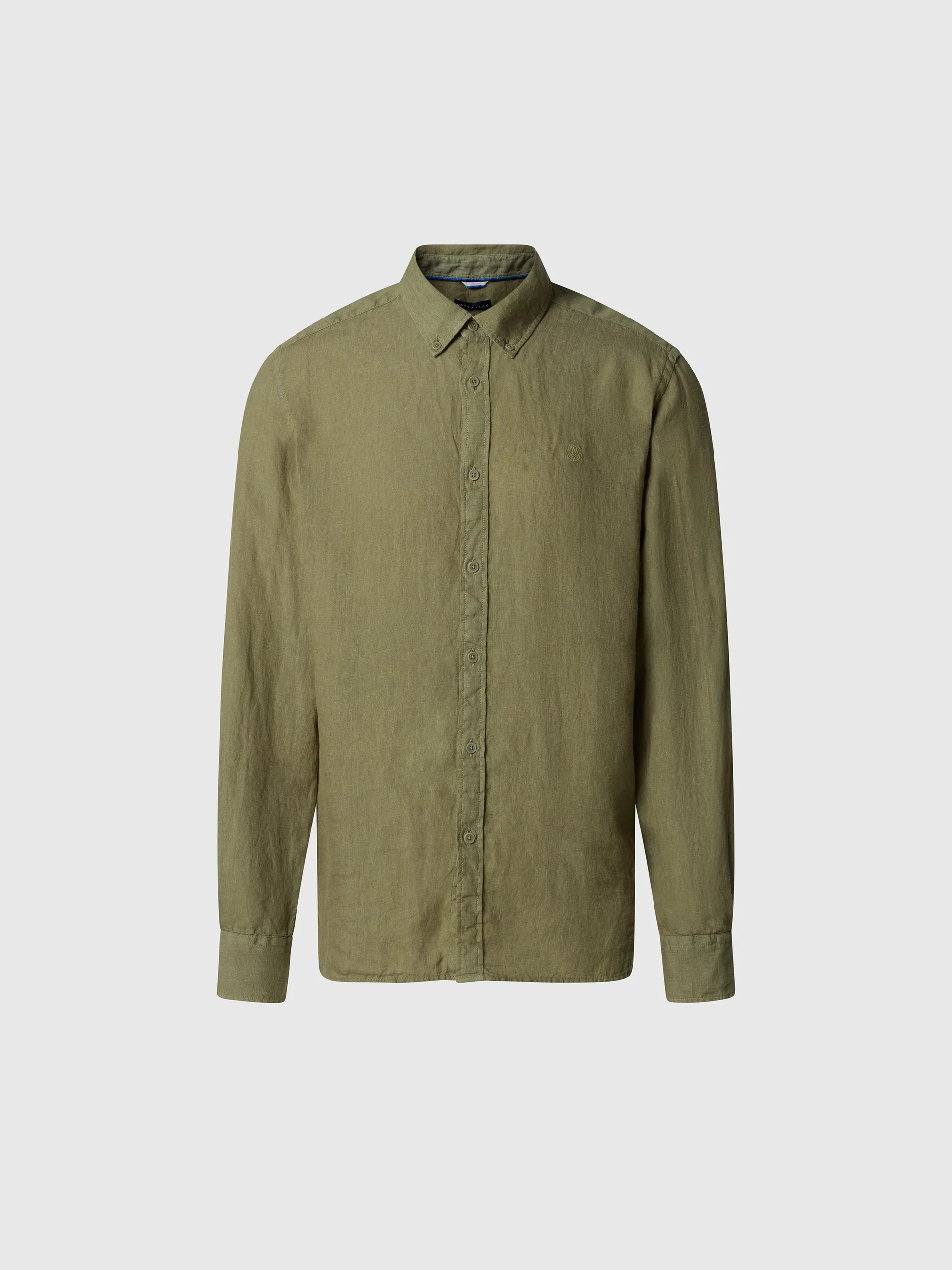 Garment-dyed linen shirt - Image 9