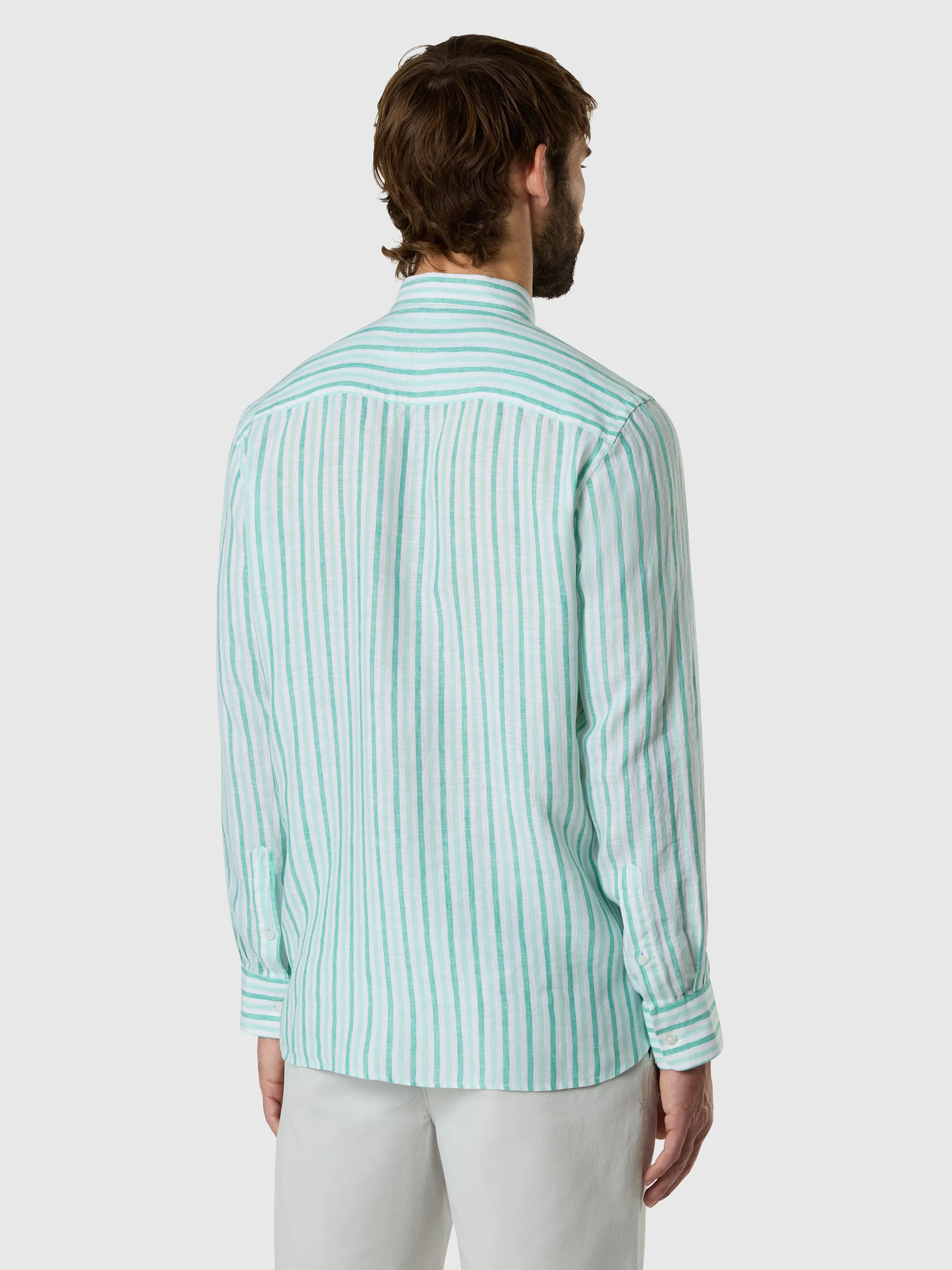 Faded striped linen shirt - Image 10