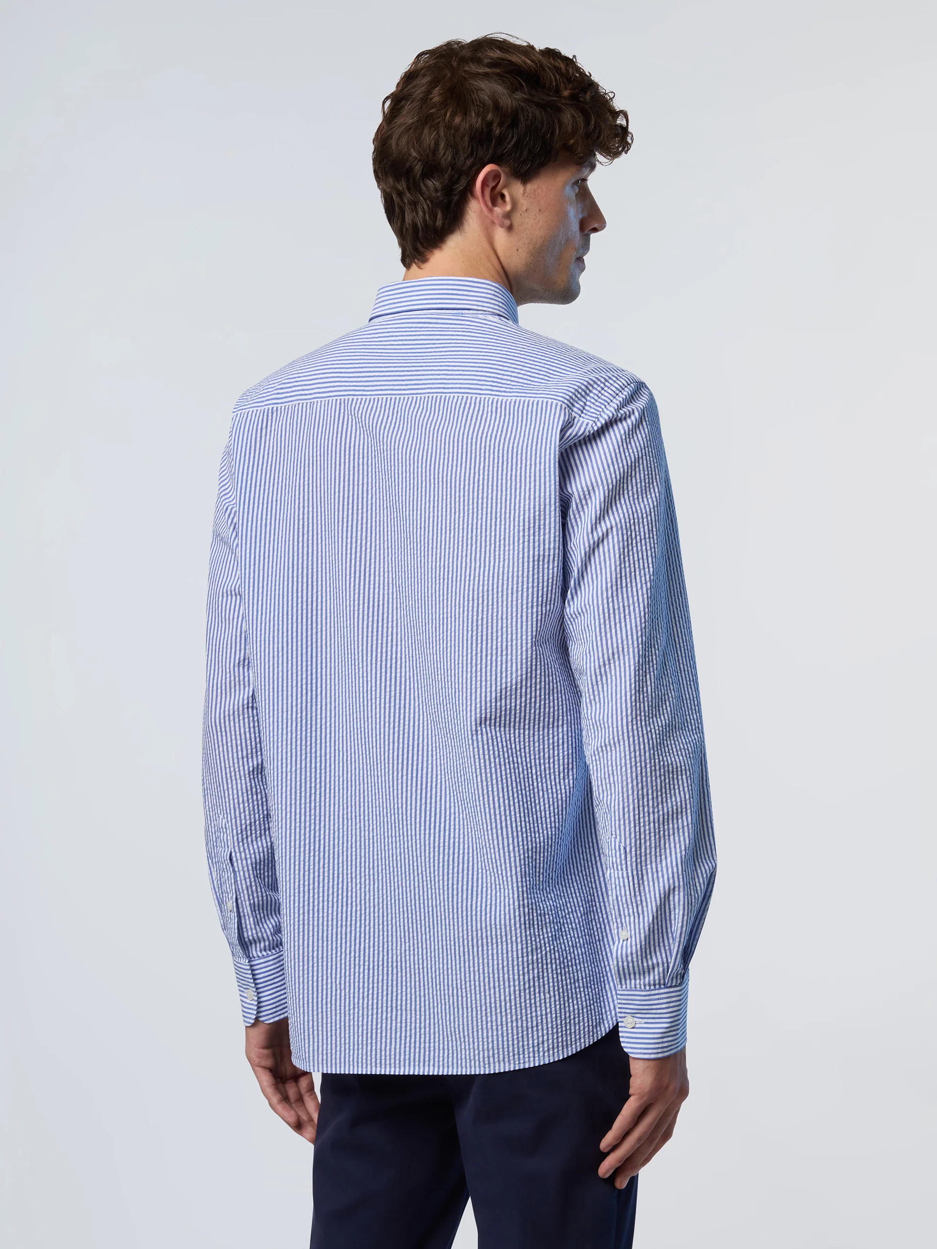 Striped seersucker shirt - Image 4