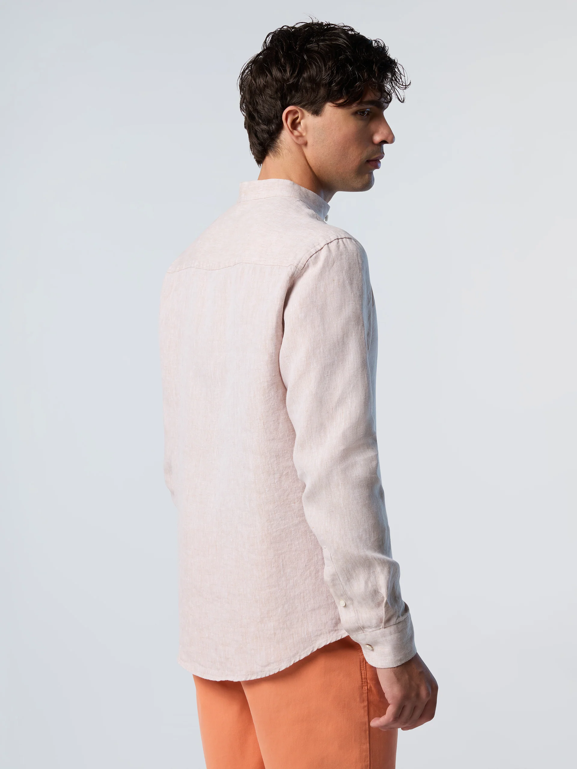 Mandarin shirt with embroidered logo - Image 10