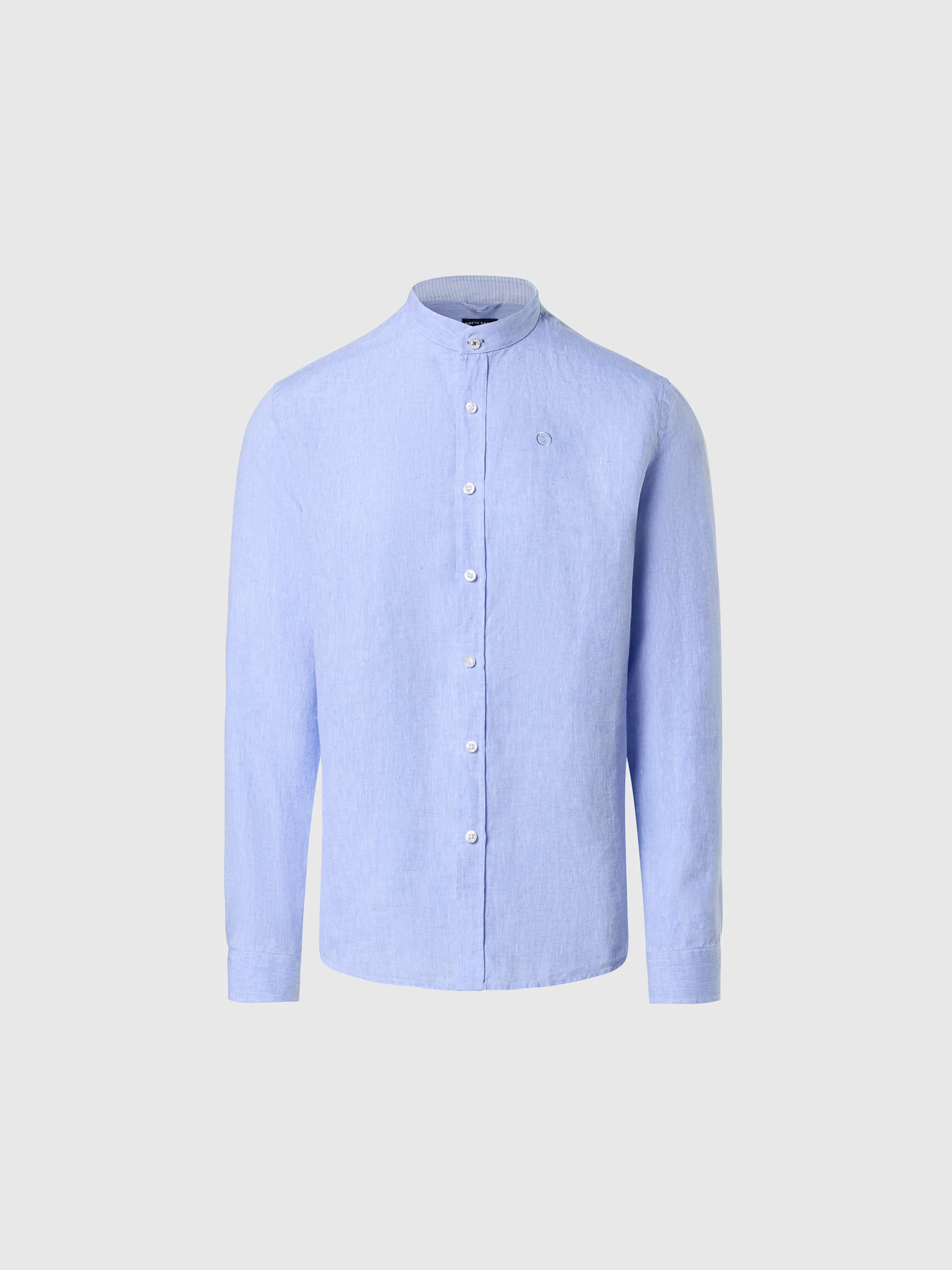 Mandarin shirt with embroidered logo - Image 15