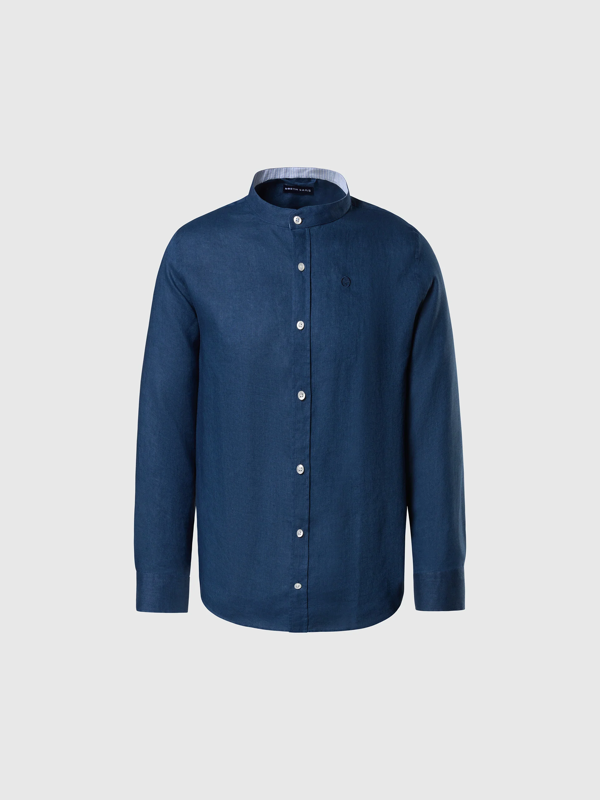 Mandarin shirt with embroidered logo - Image 21