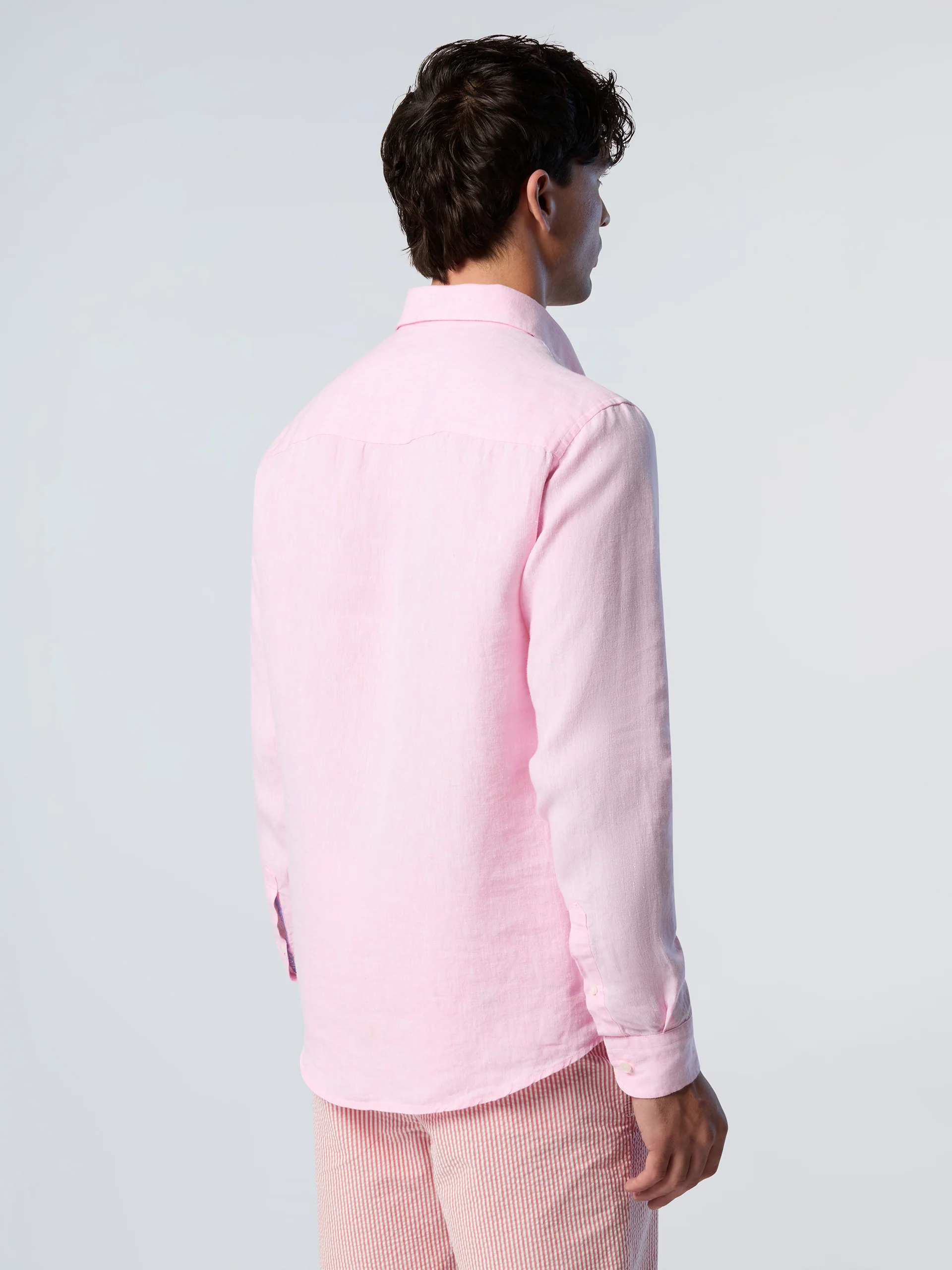 Linen shirt with embroidered logo - Image 16