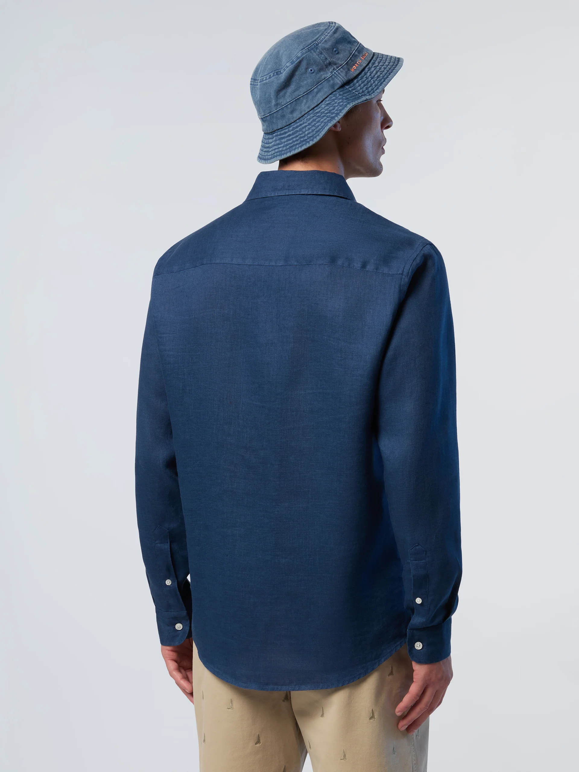 Linen shirt with embroidered logo - Image 45