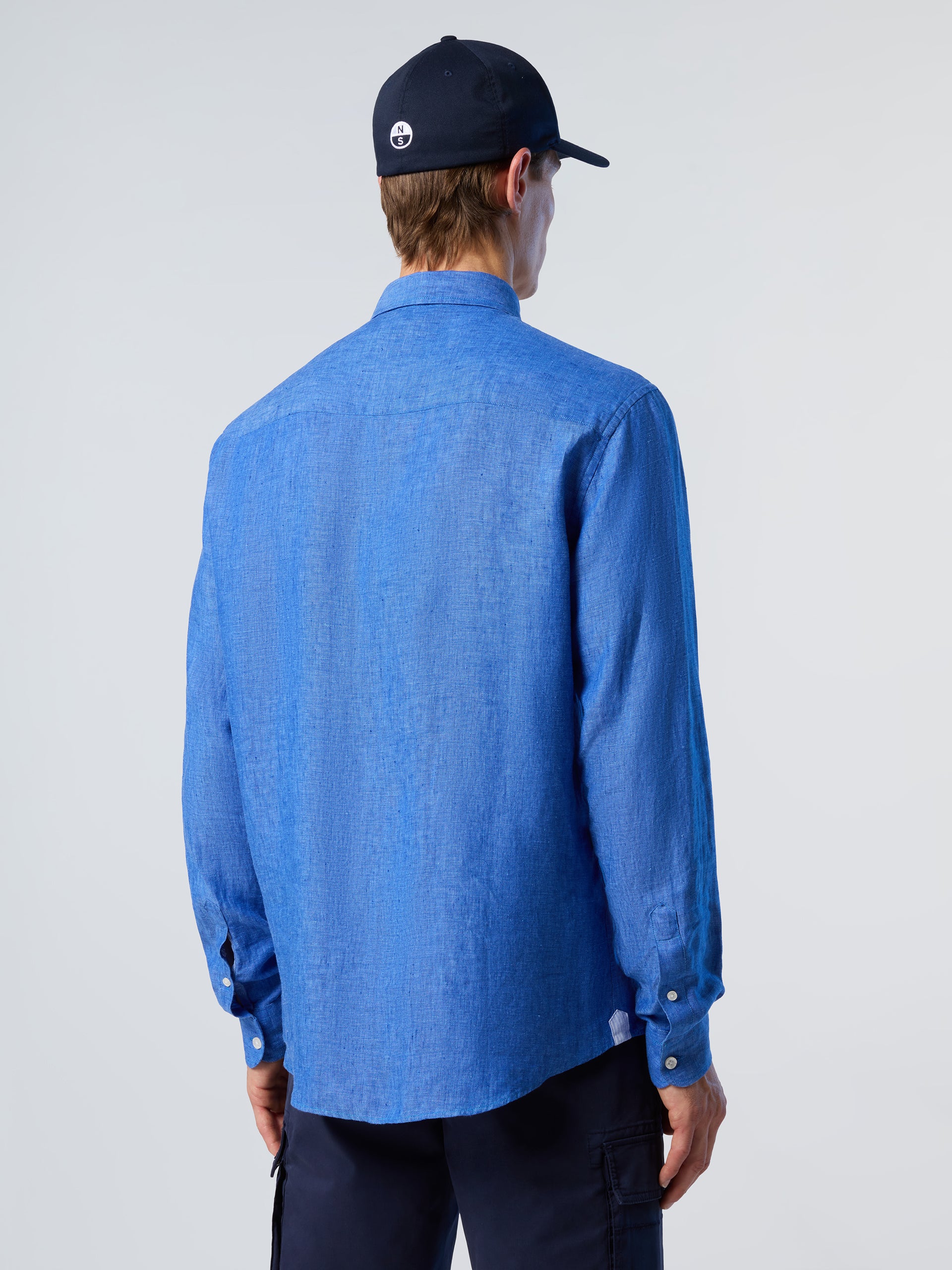 Linen shirt with embroidered logo - Image 57