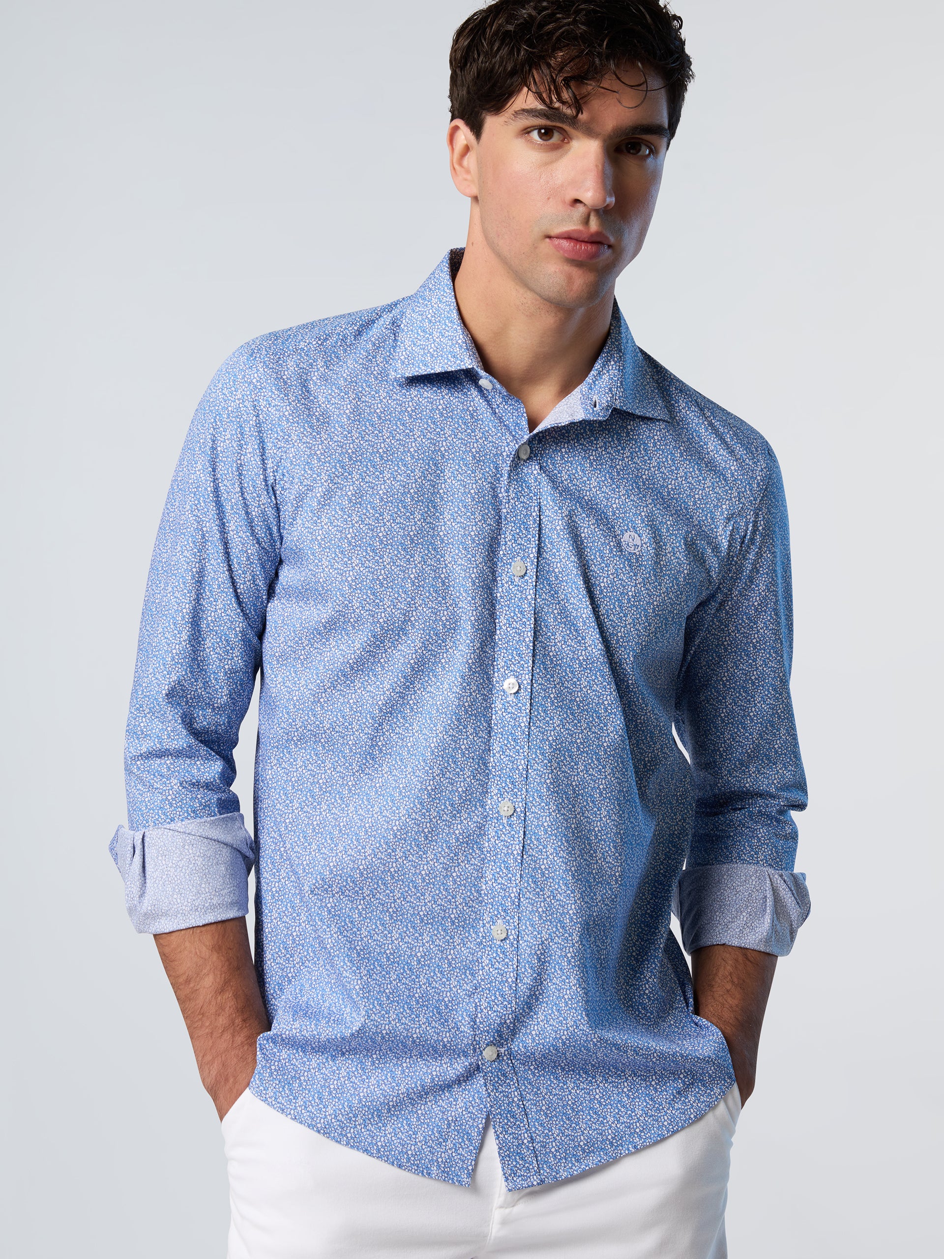 Patterned poplin shirt - Image 2