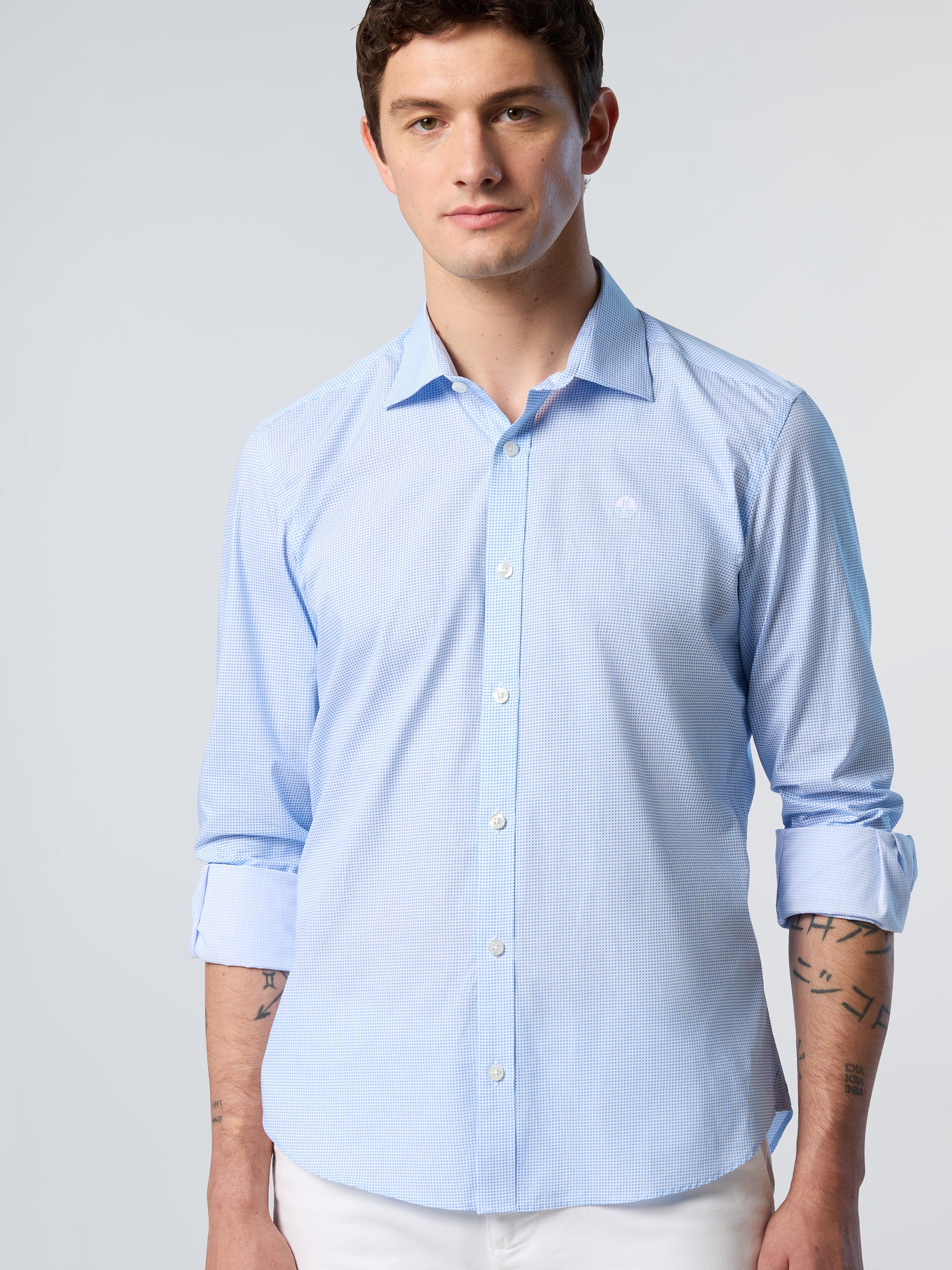 Patterned poplin shirt - Image 8