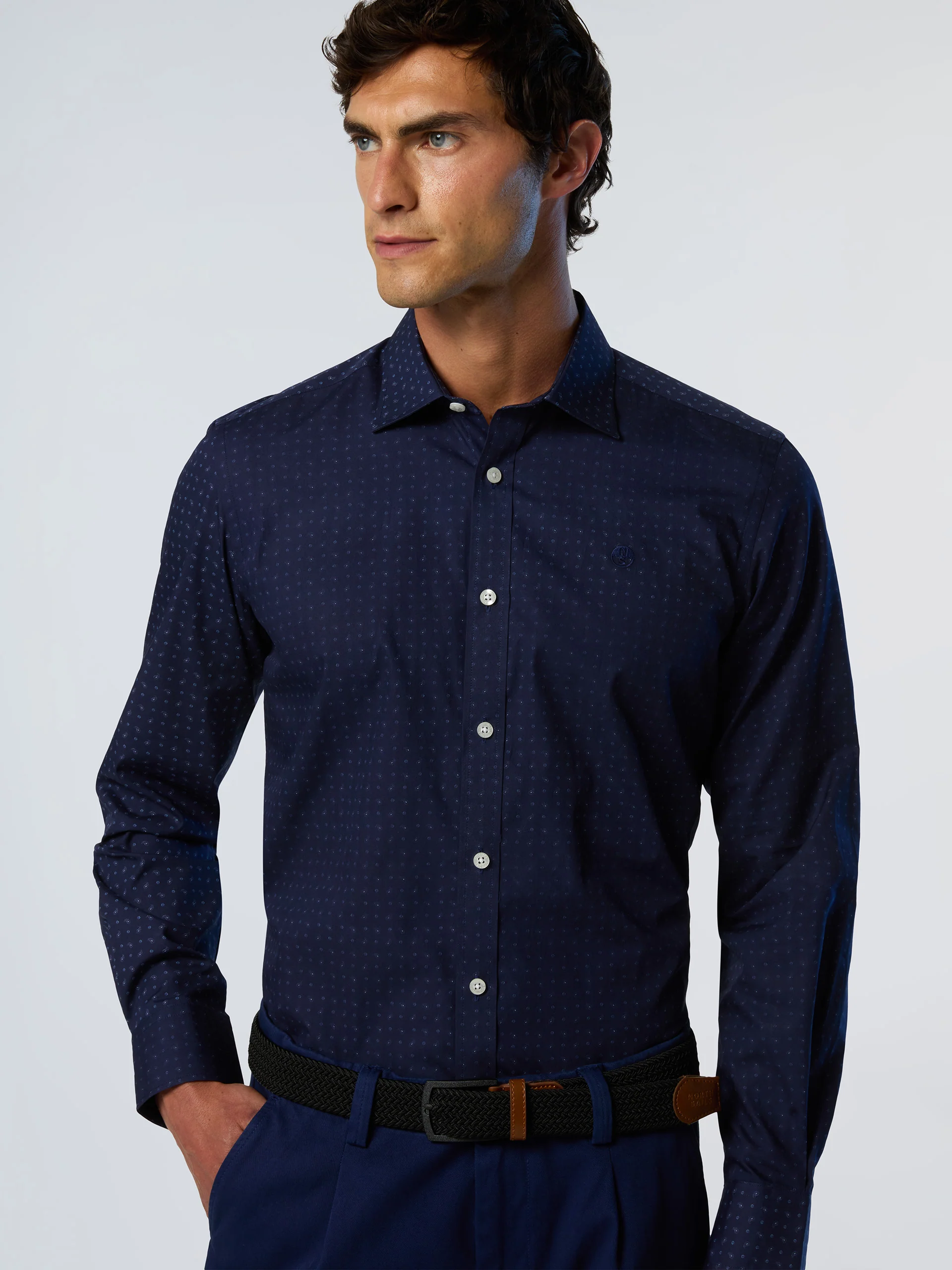 Patterned poplin shirt - Image 14