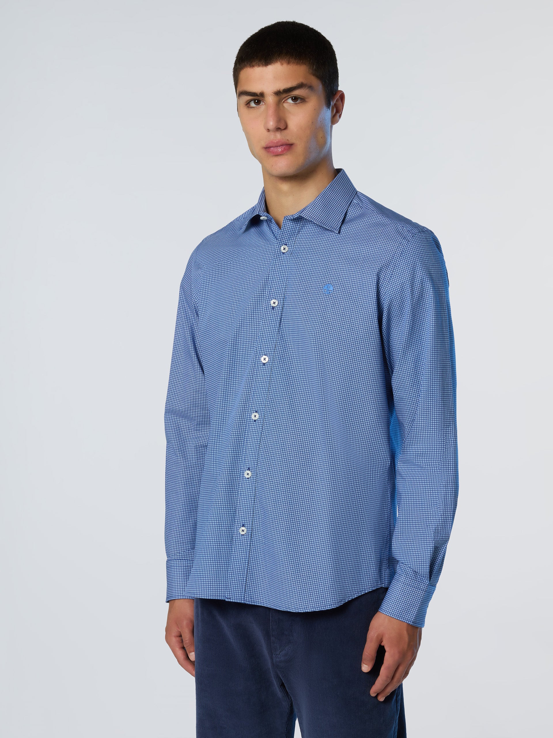 Patterned poplin shirt - Image 7