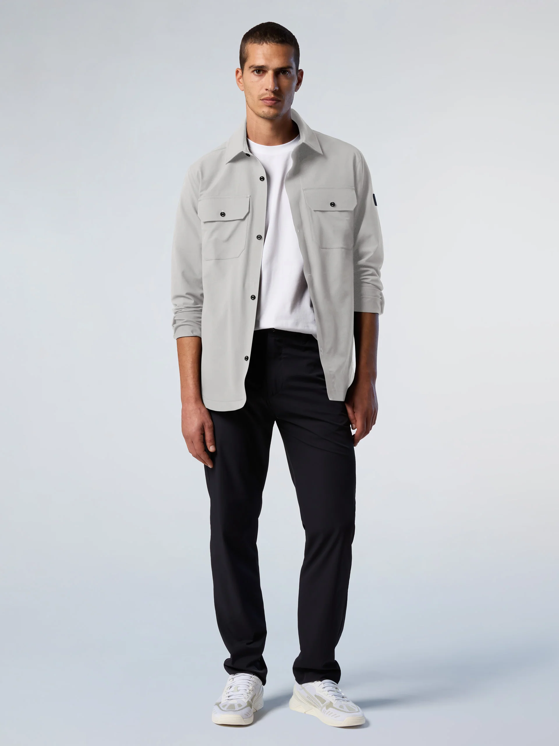 Tech piqué overshirt - Image 10