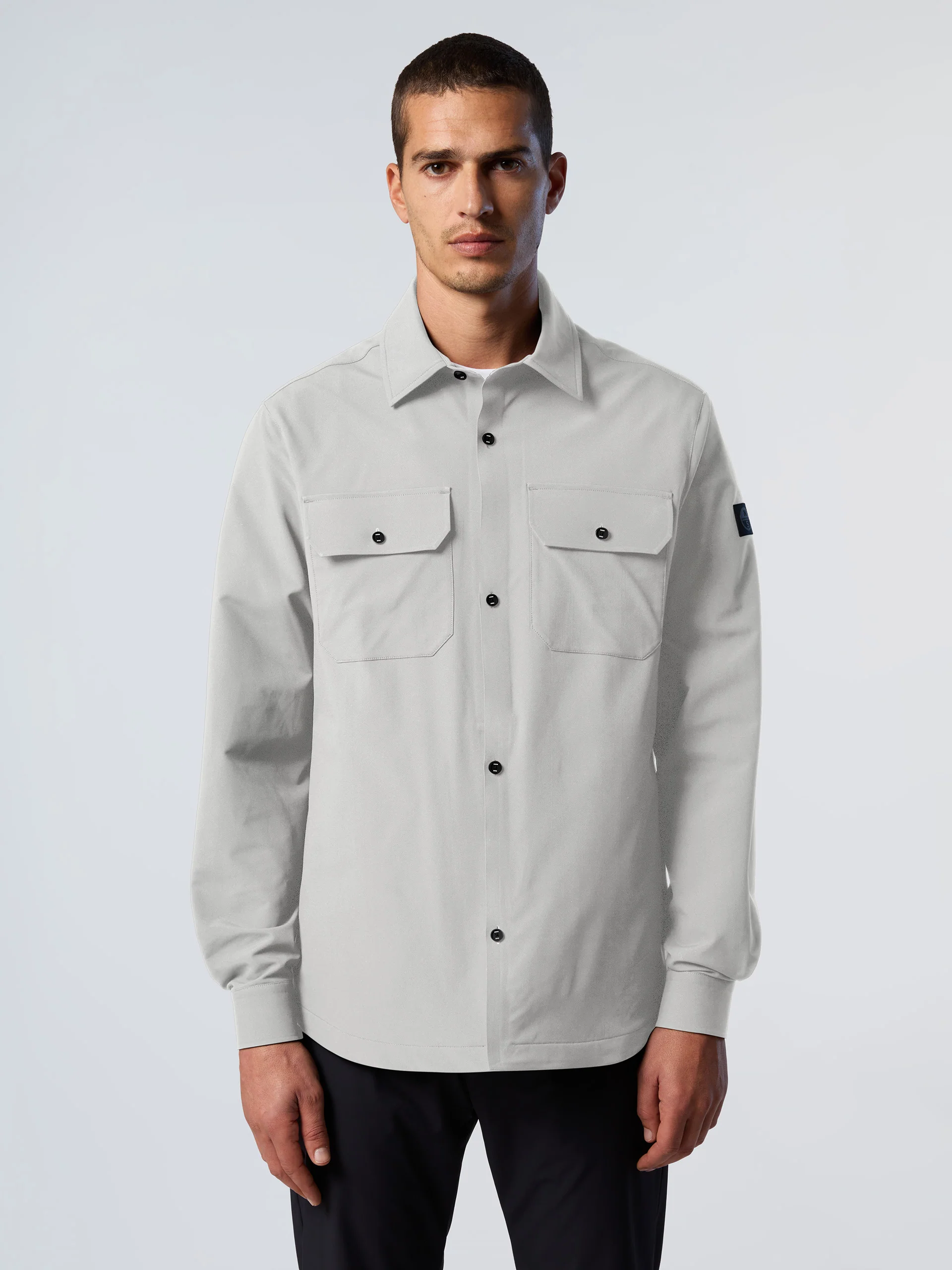 Tech piqué overshirt - Image 11