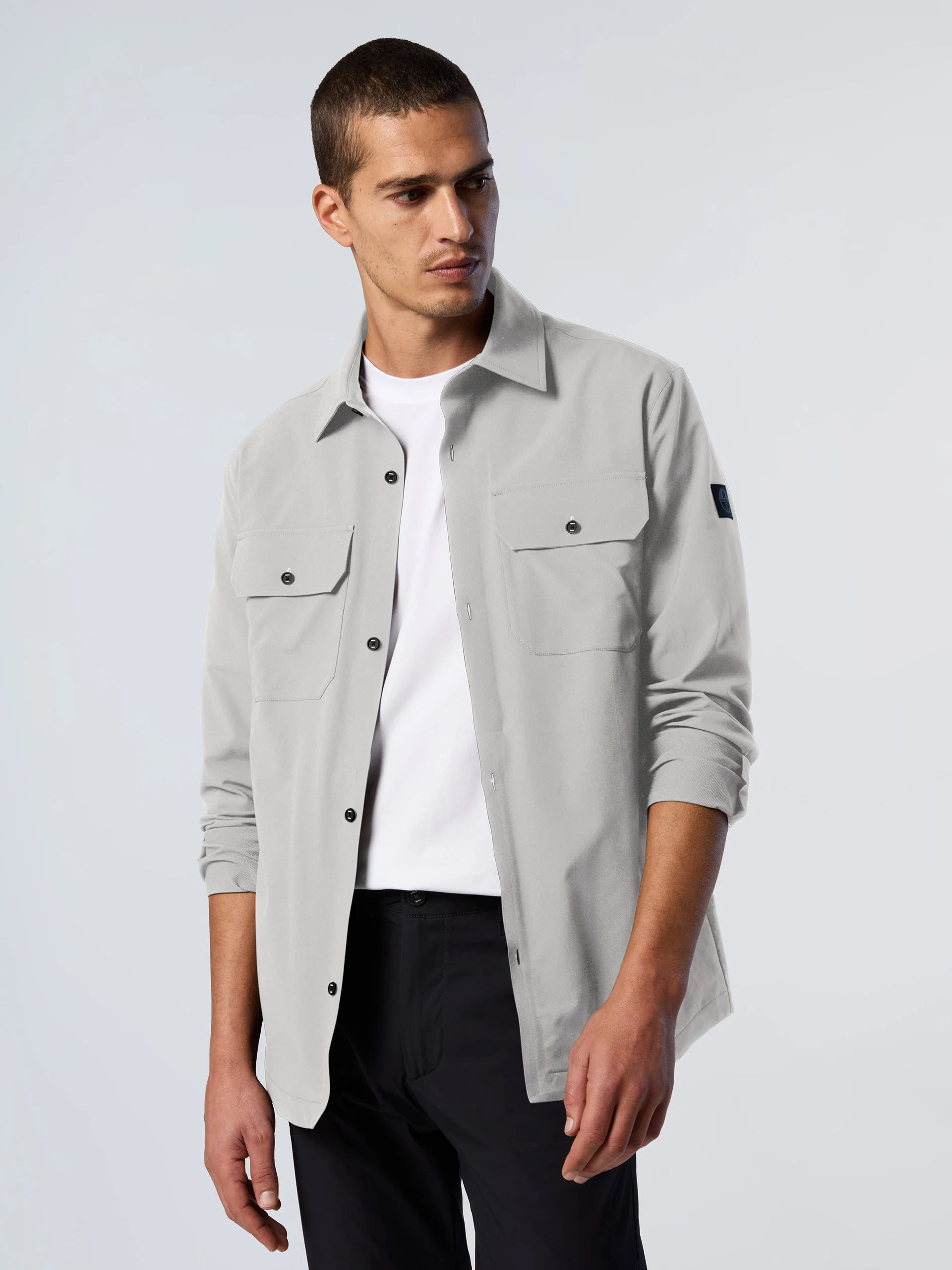 Tech piqué overshirt - Image 12