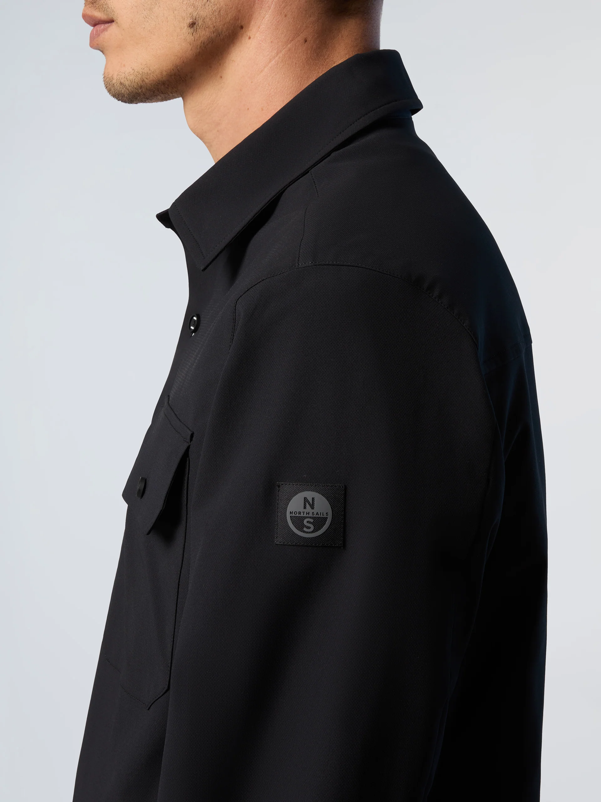 Tech piqué overshirt - Image 6