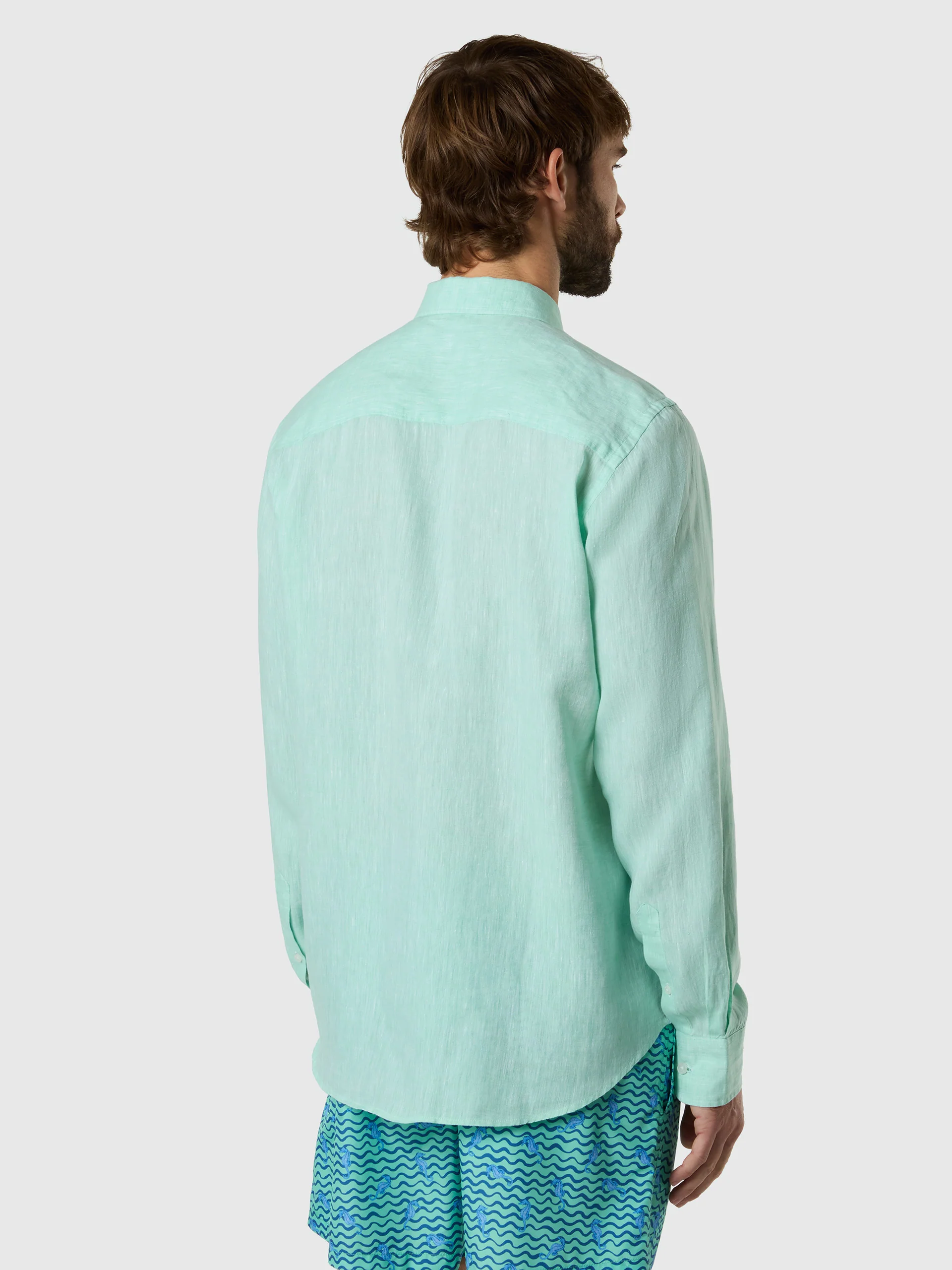 Long-sleeved linen shirt - Image 15