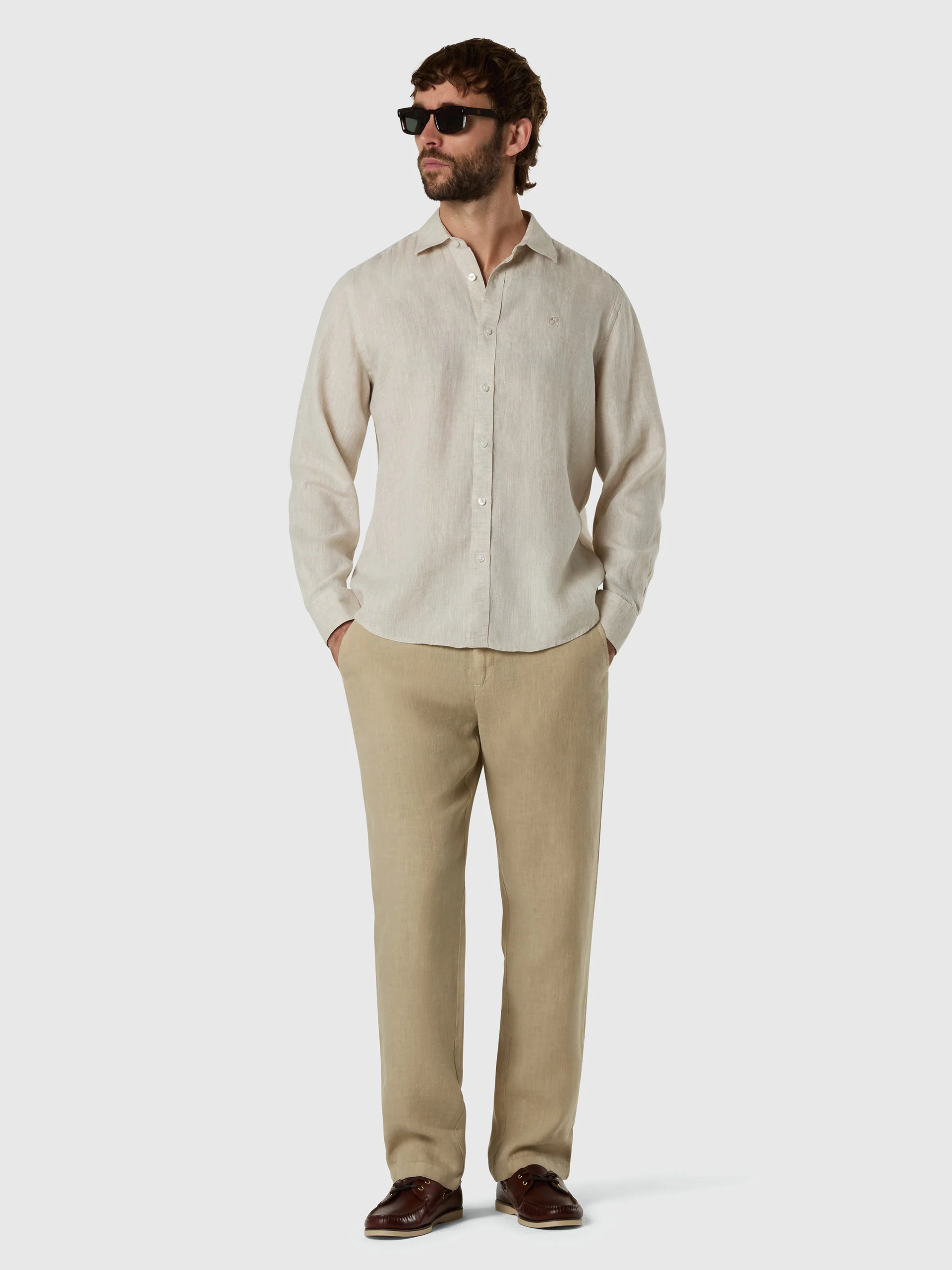 Long-sleeved linen shirt - Image 4