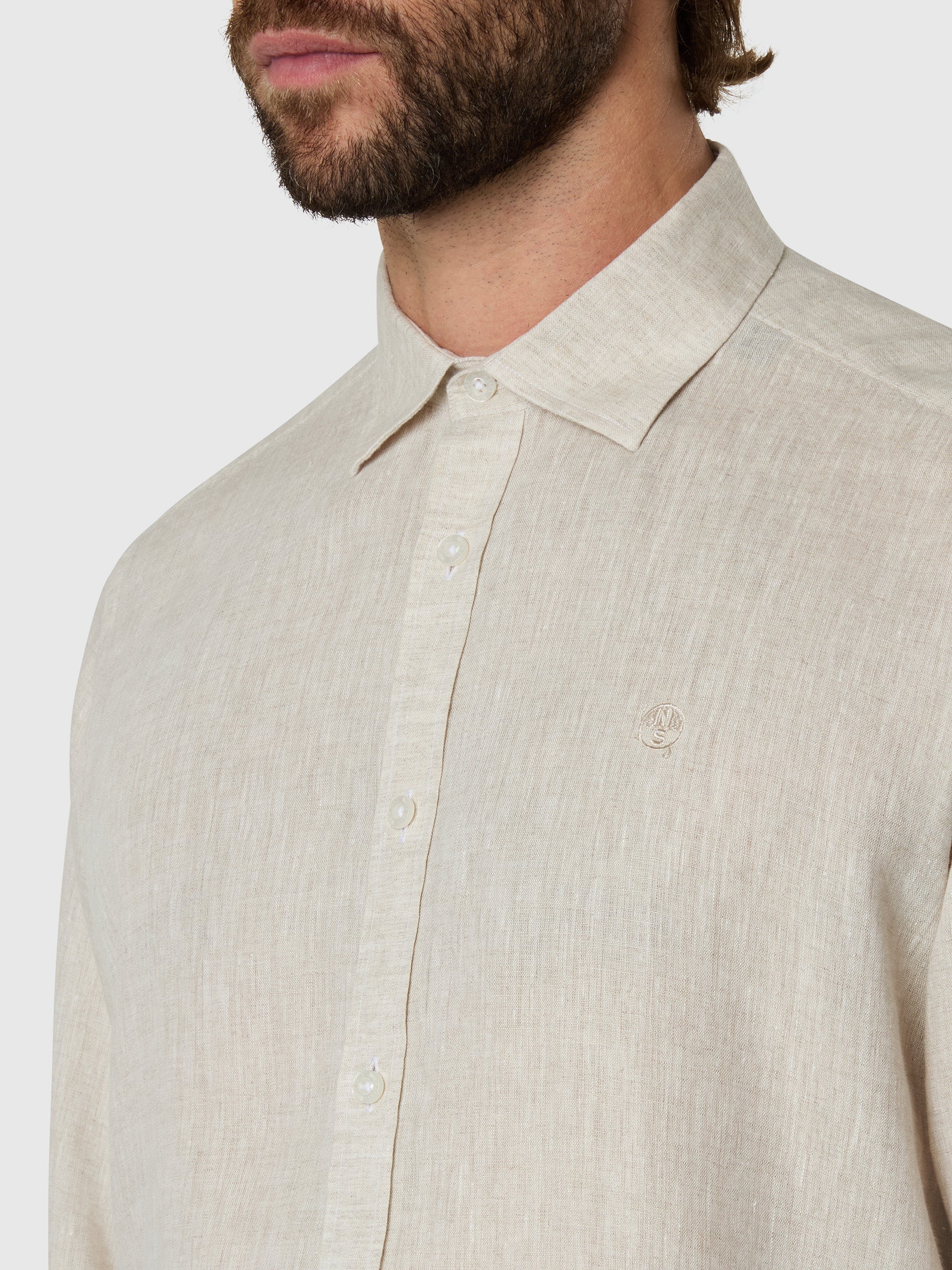 Long-sleeved linen shirt - Image 5