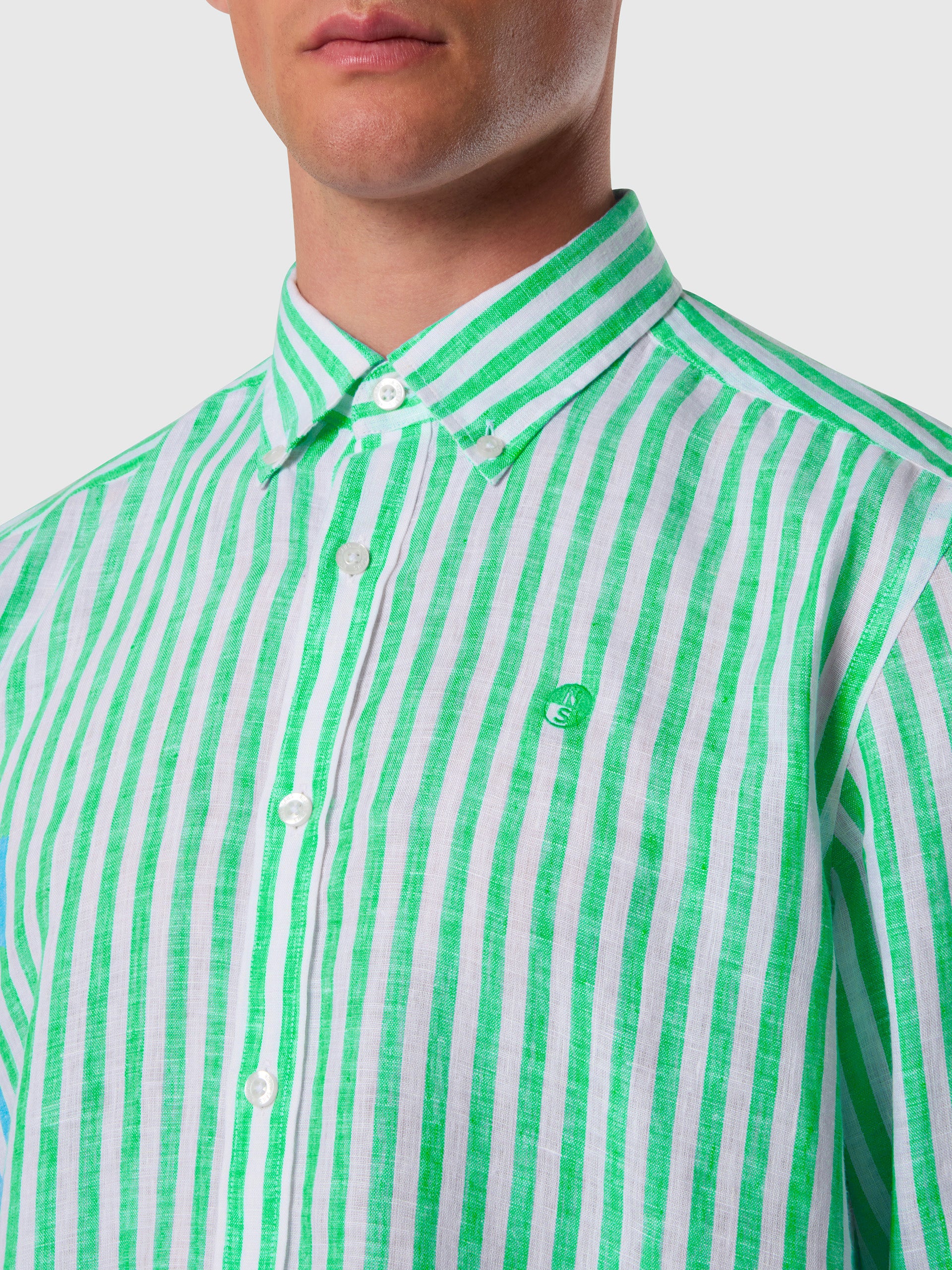 Bold striped linen shirt - Image 15