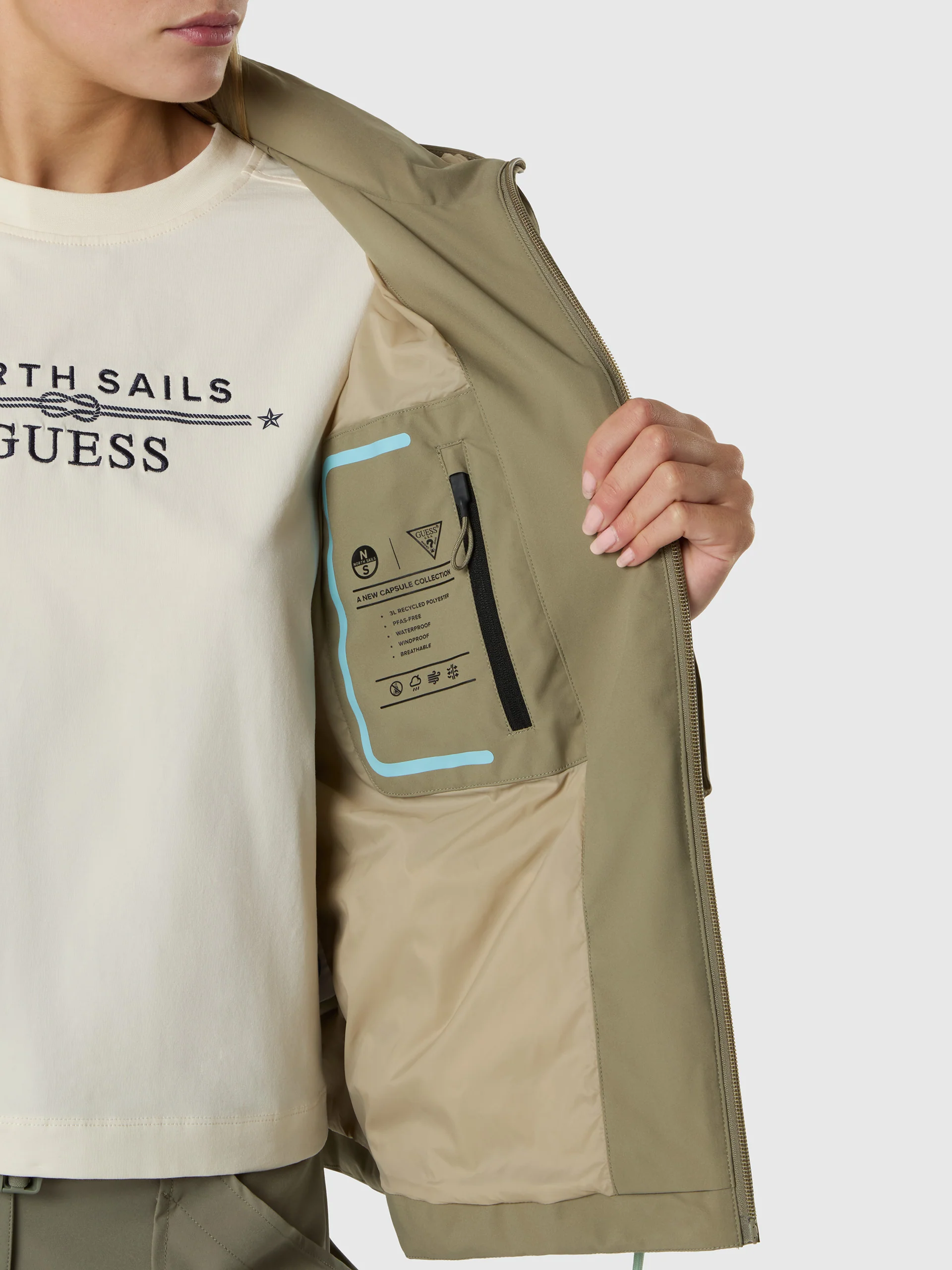 GUESS X NORTH SAILS SHORT PARKA - Image 5