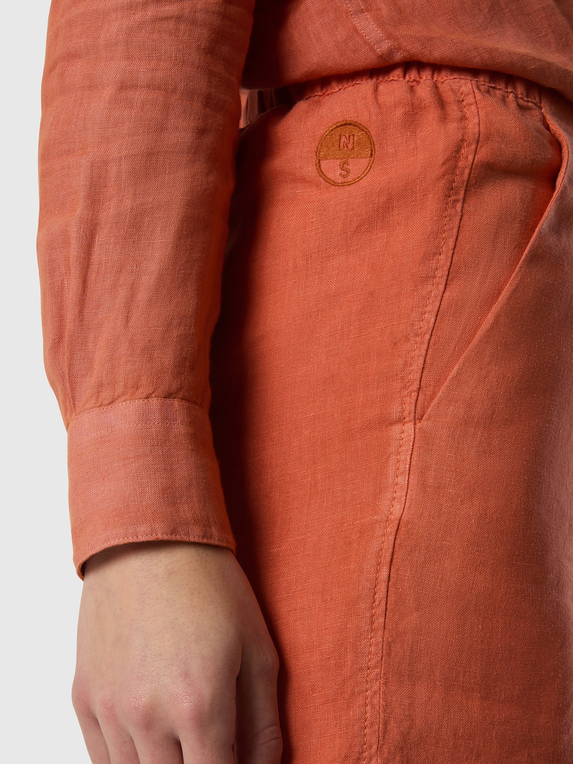 Linen paperbag waist shorts - Image 15