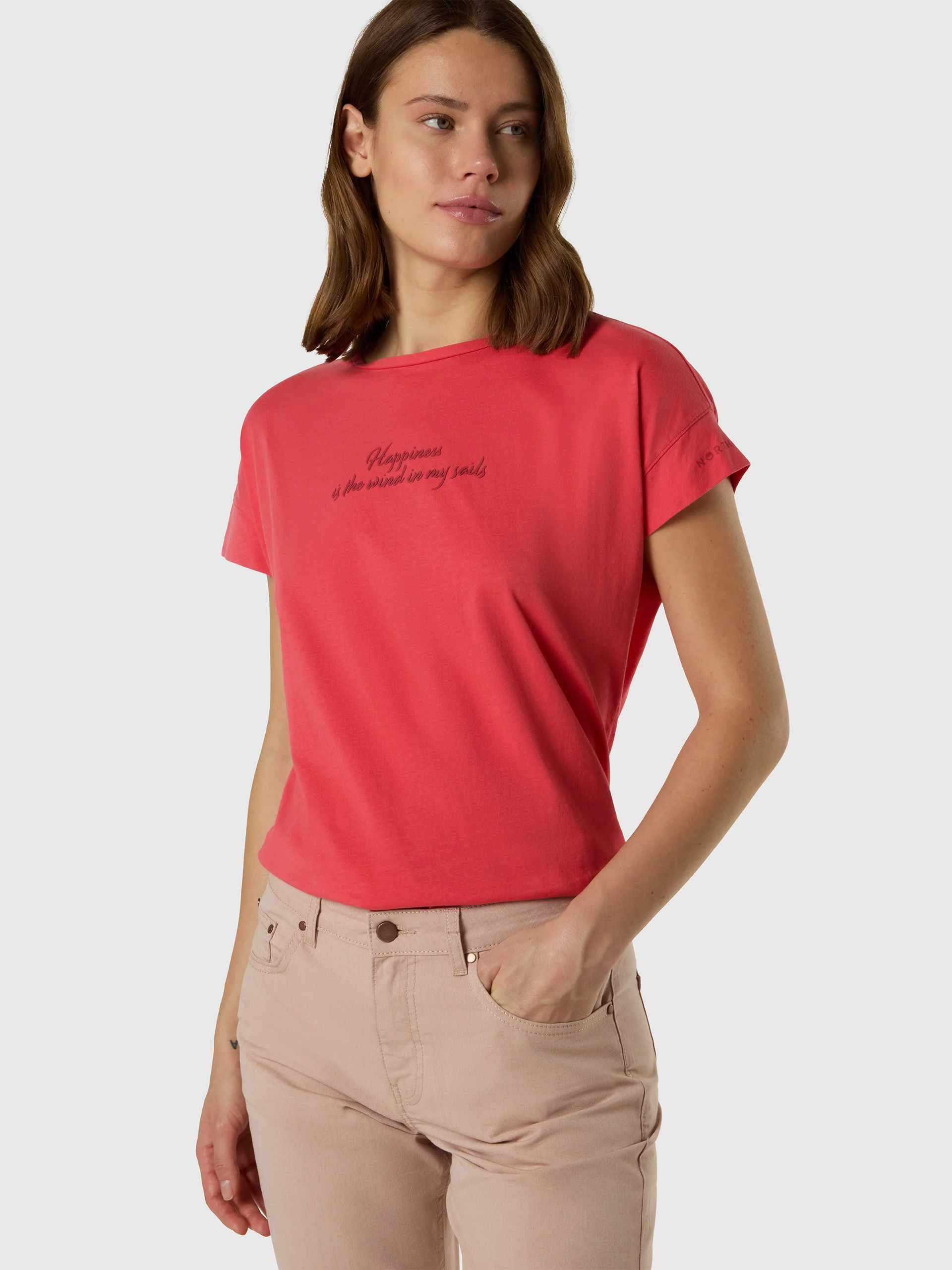 T-shirt with slogan print - Image 2
