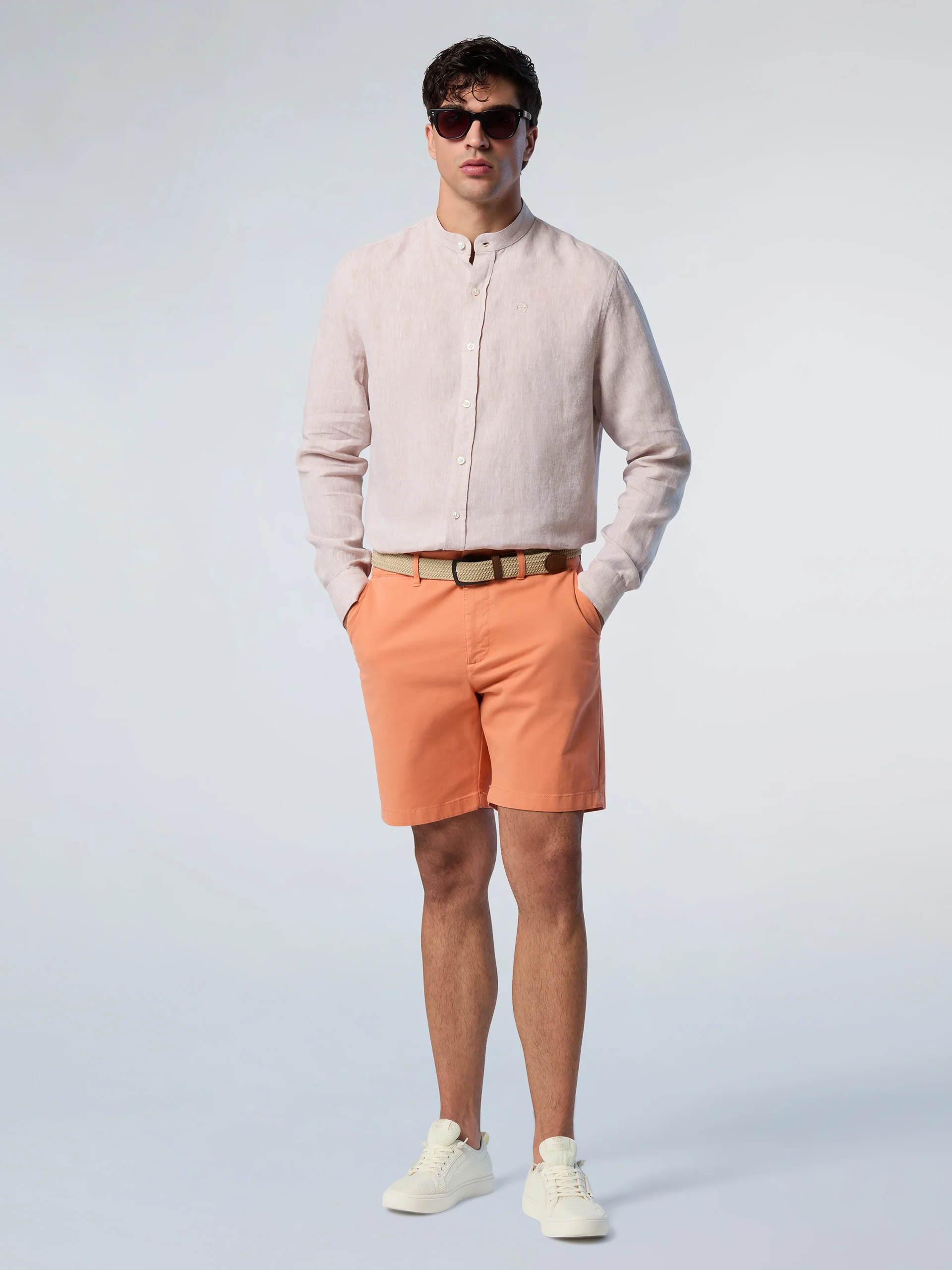 Chino shorts with logo patch - Image 13