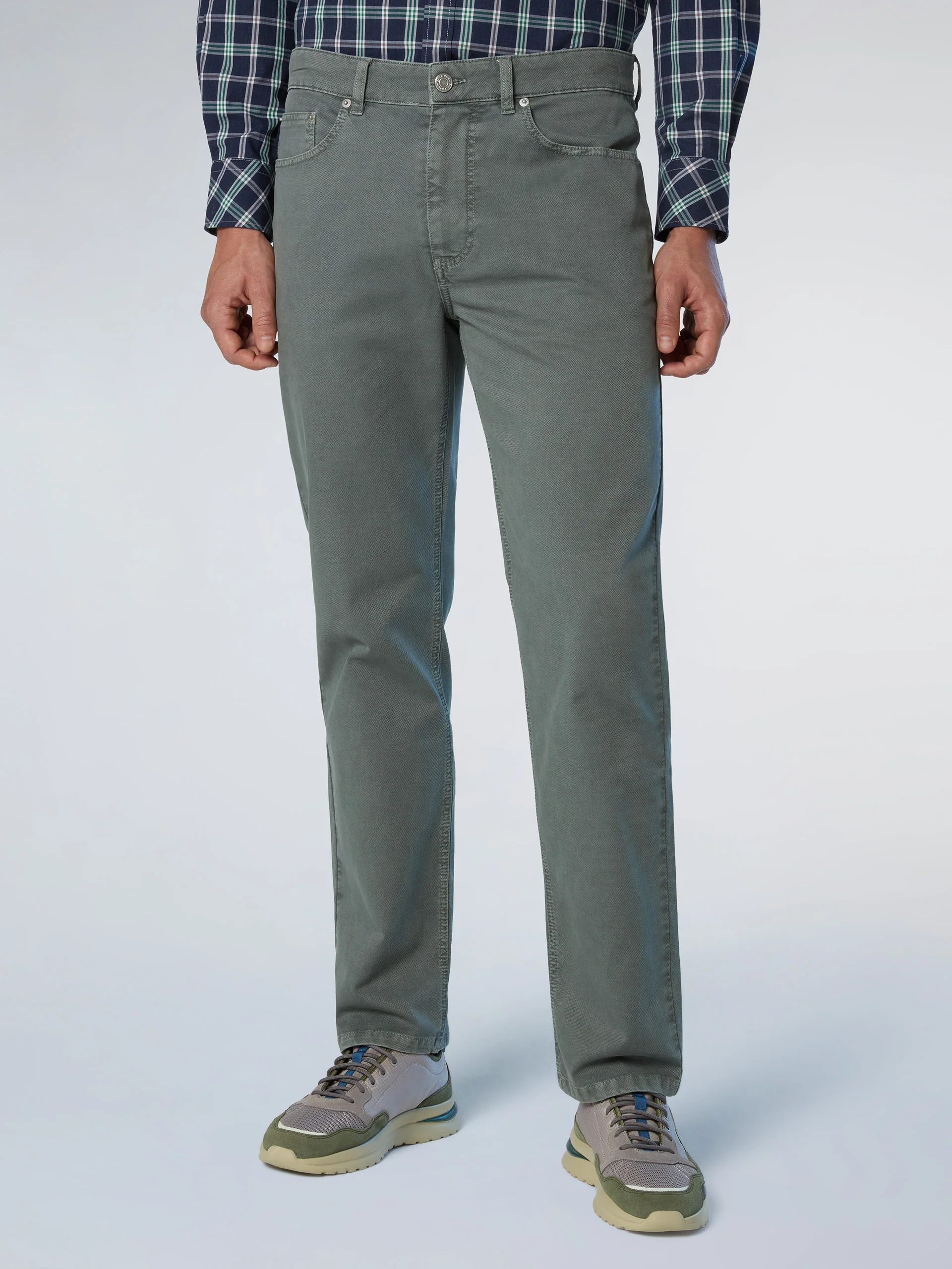 Broken twill 5-pocket pants - Image 7