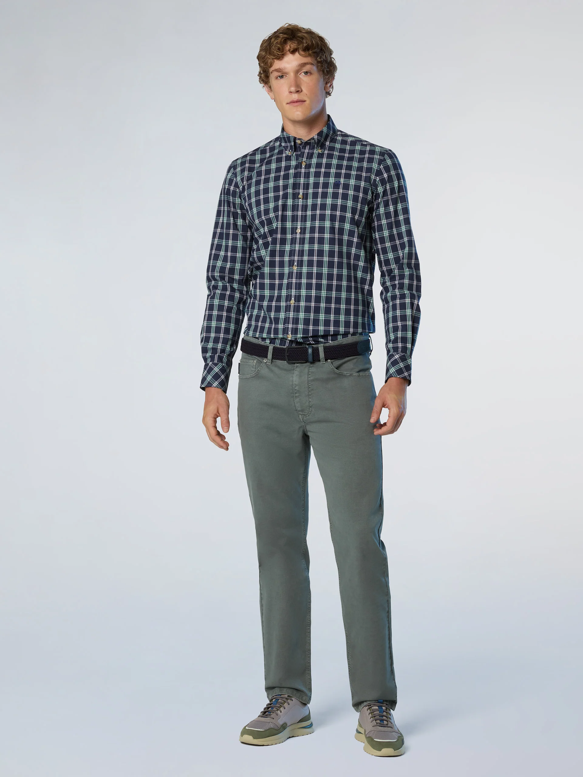 Broken twill 5-pocket pants - Image 8