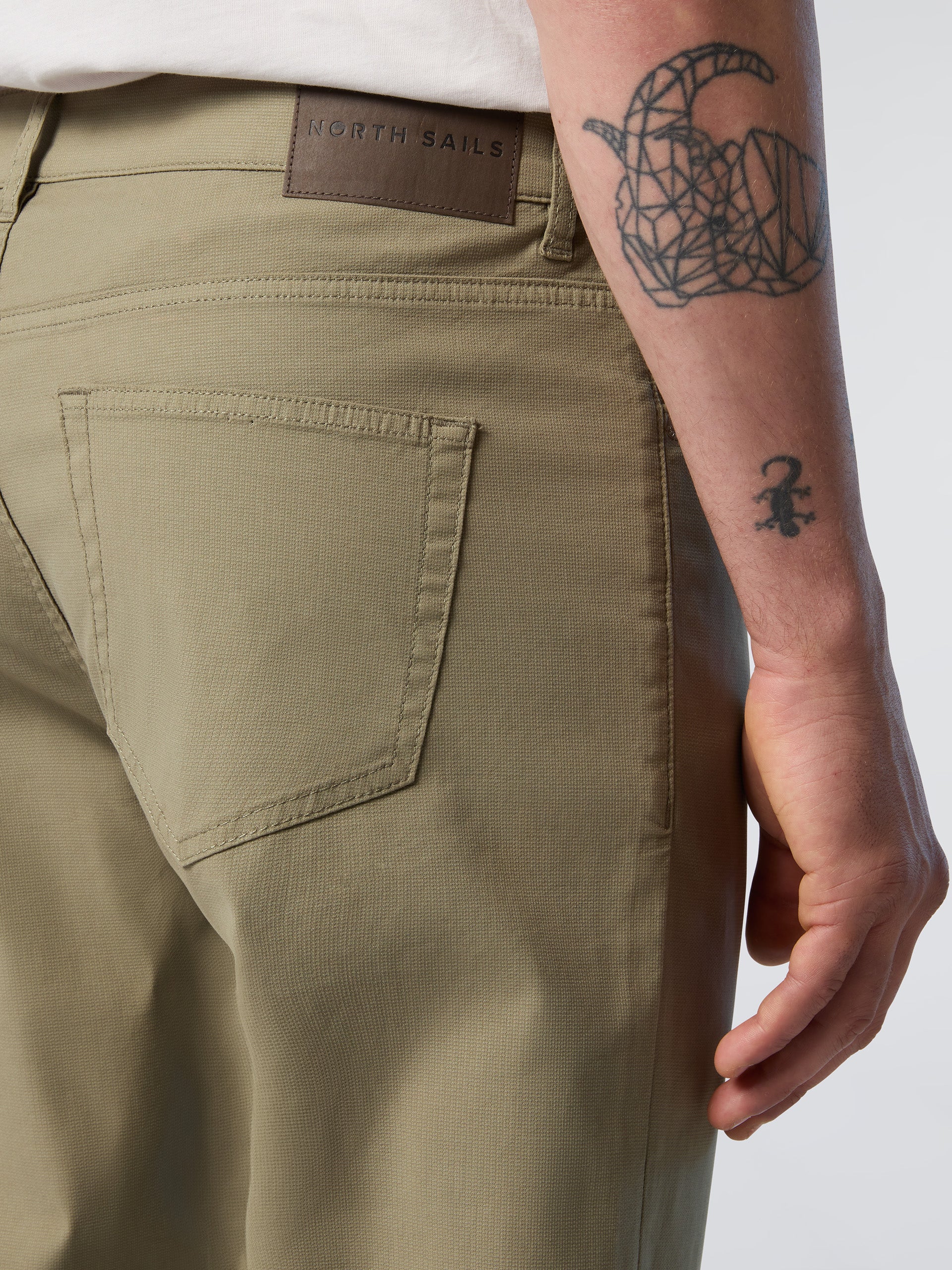 Stretch dobby 5-pocket pants - Image 5