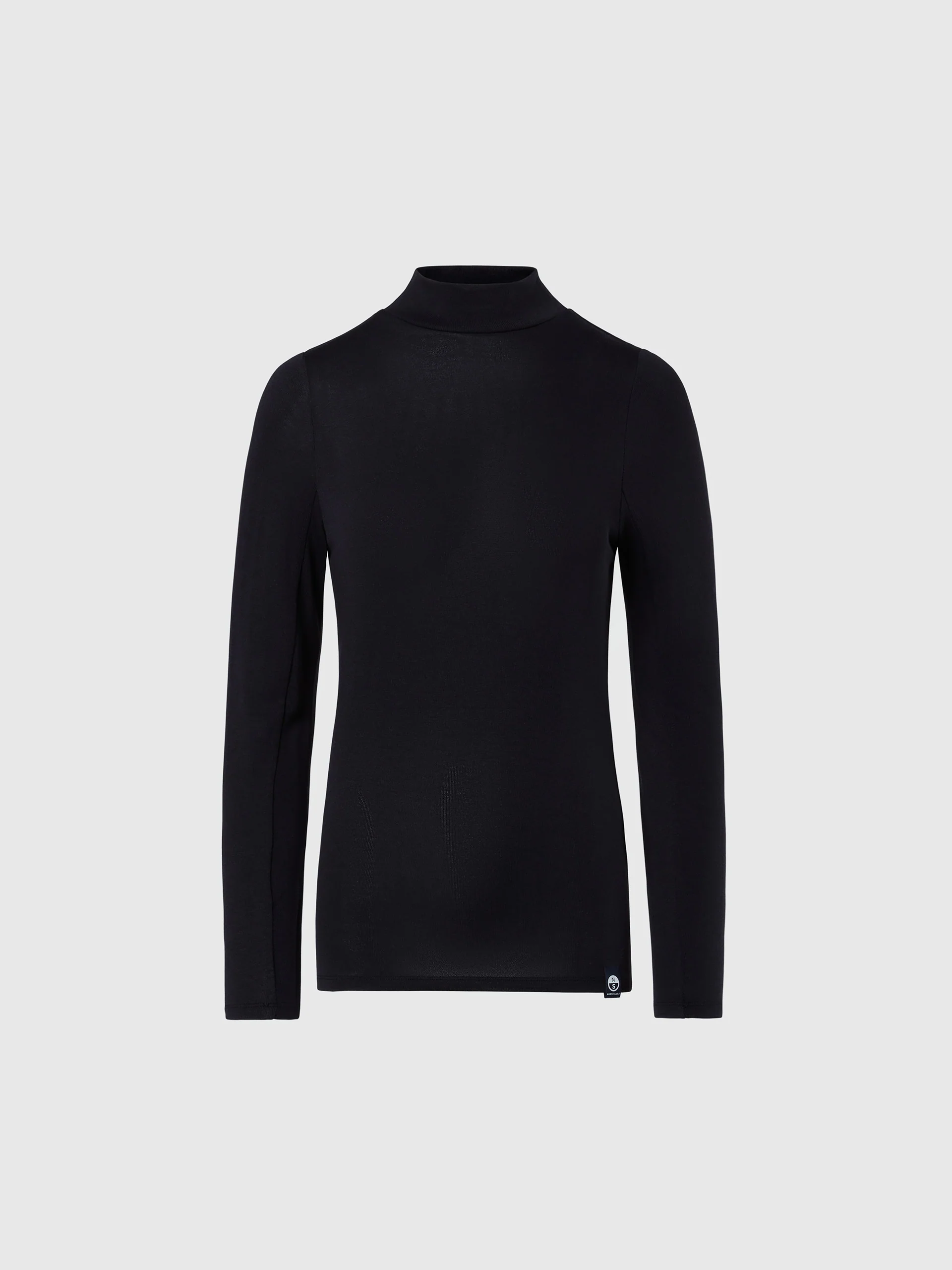Viscose jersey high-neck top - Image 3