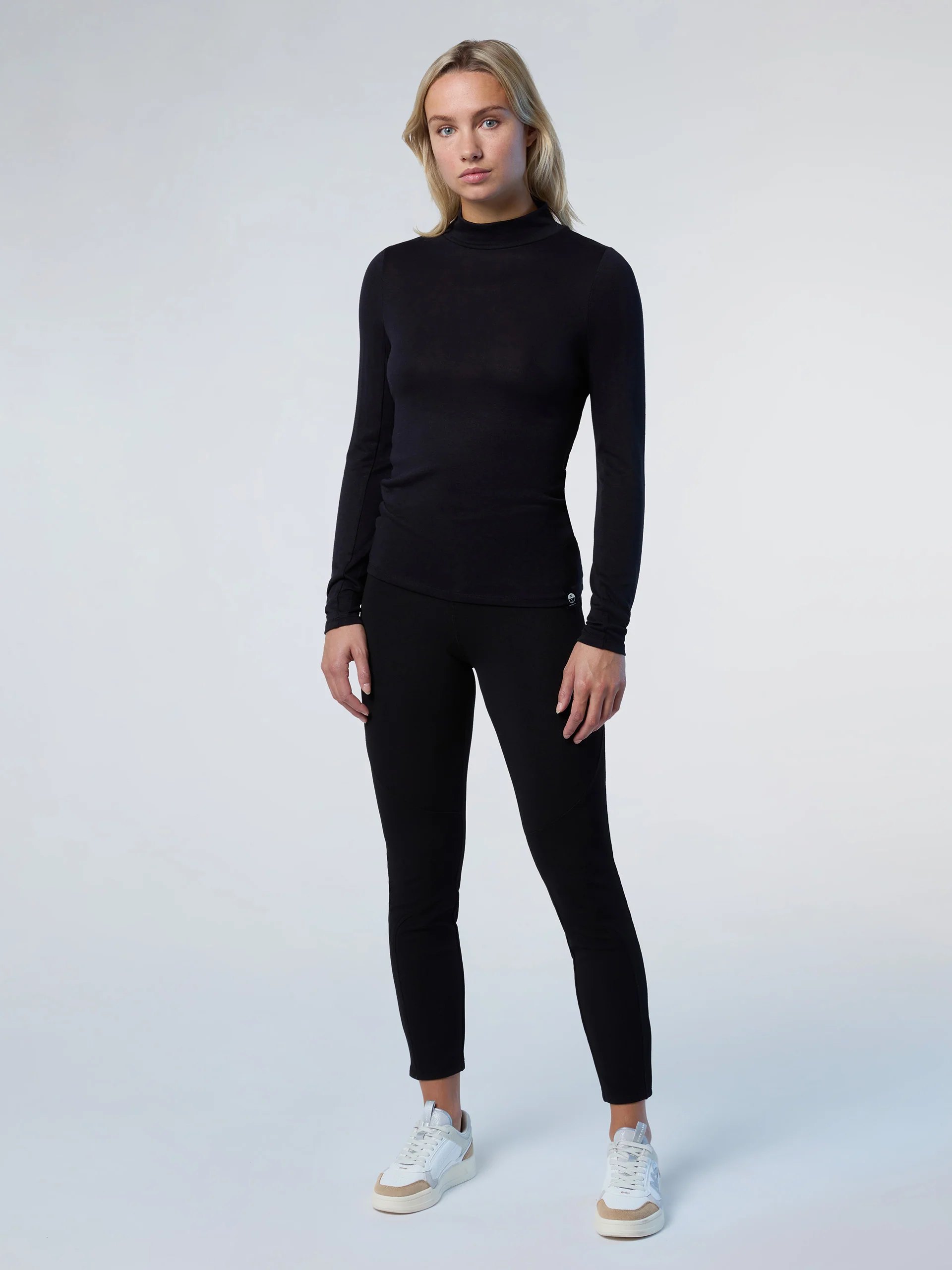 Viscose jersey high-neck top - Image 5