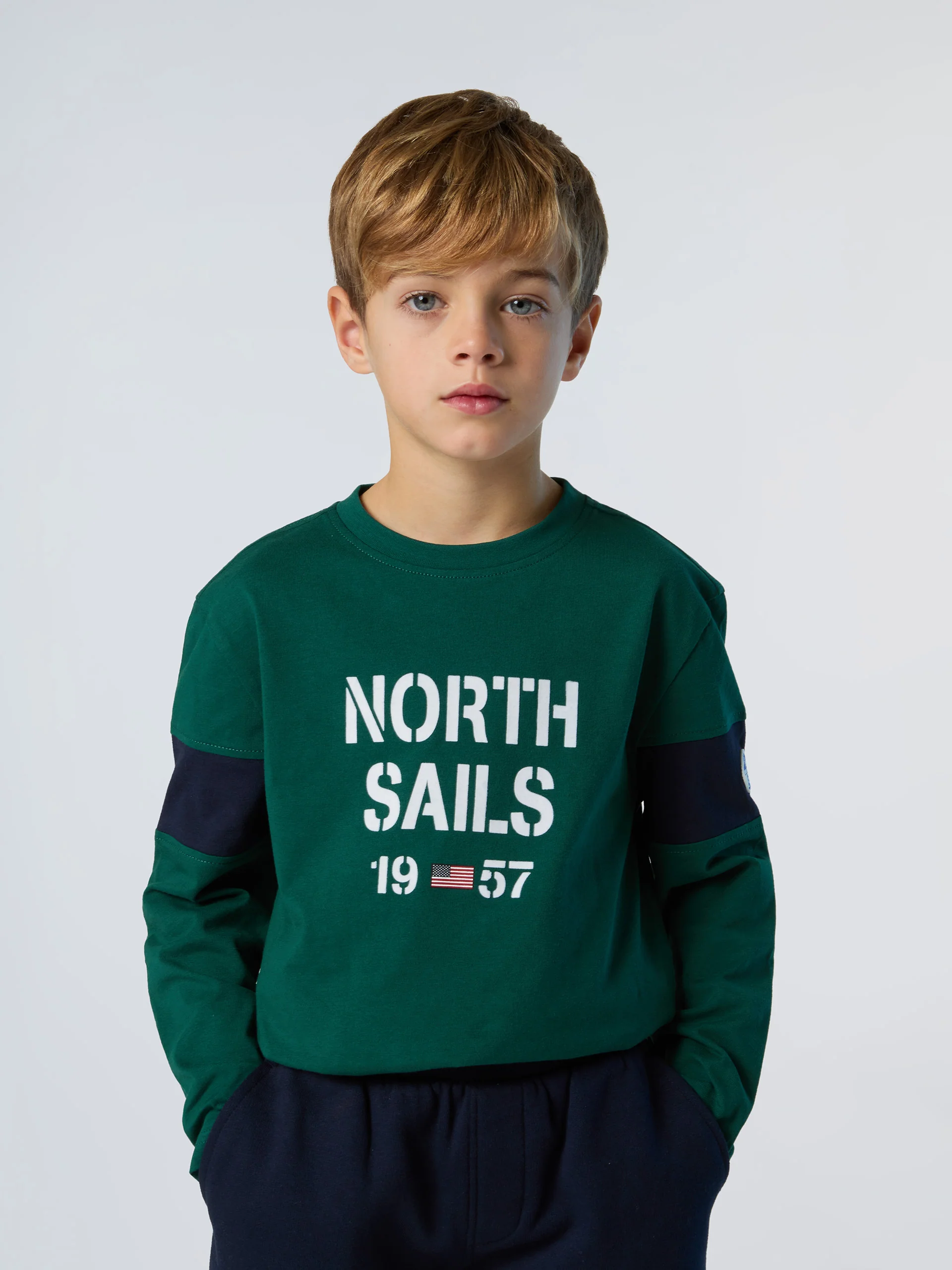 Long-sleeved T-shirt with sleeve inserts - Image 7