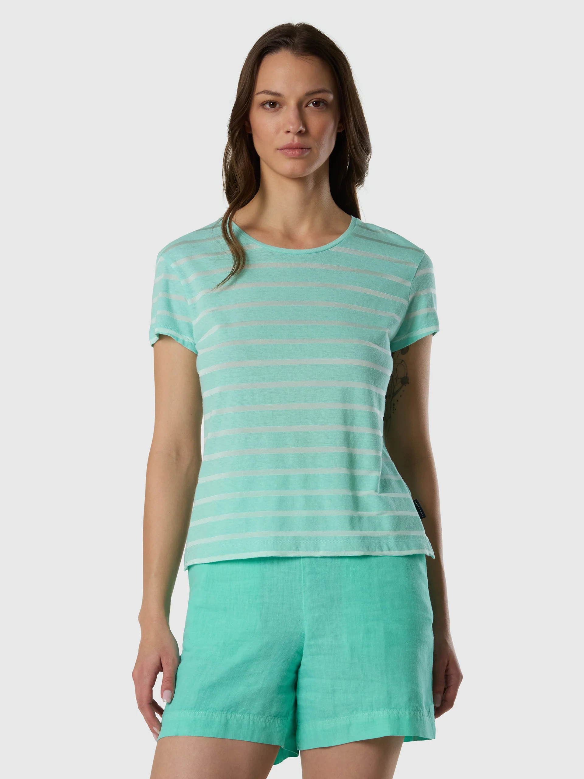 Striped slub T-shirt