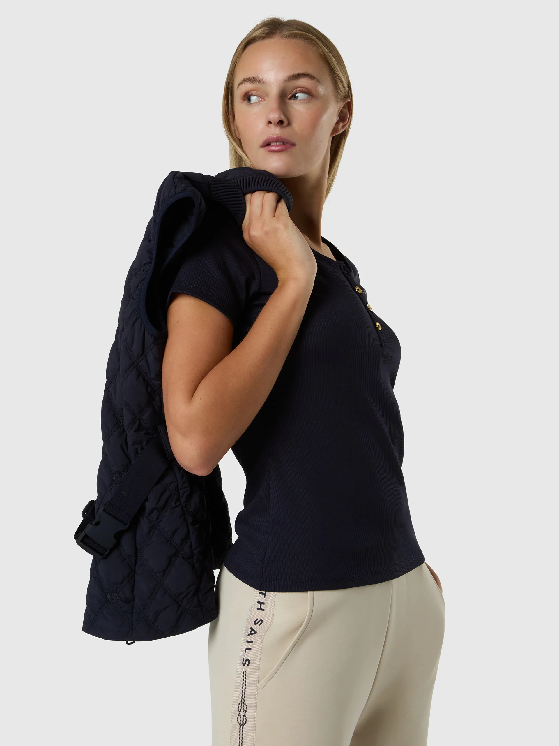 GUESS X NORTH SAILS BUTTON-FRONT T-SHIRT - Image 10