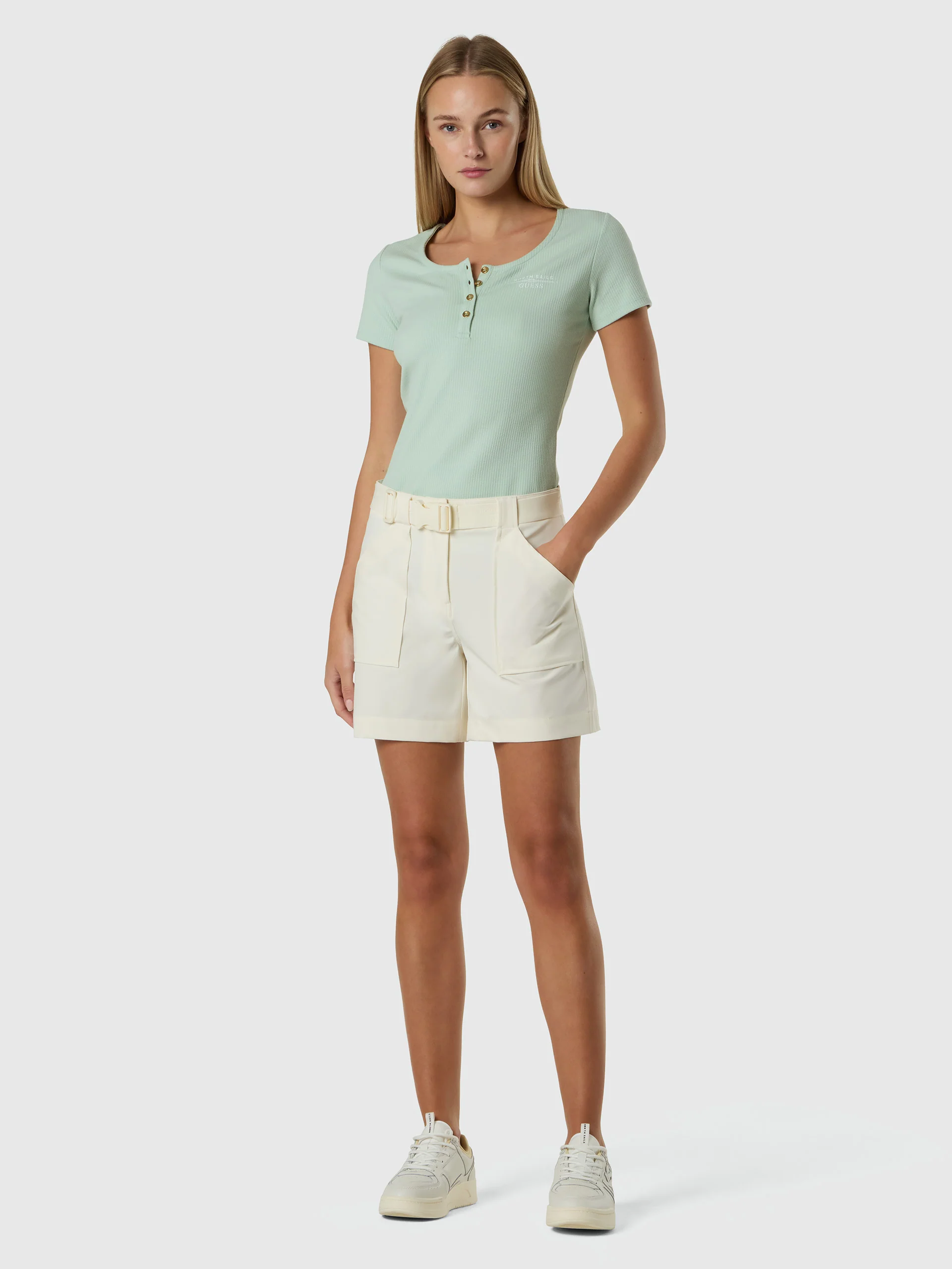 GUESS X NORTH SAILS BUTTON-FRONT T-SHIRT - Image 11