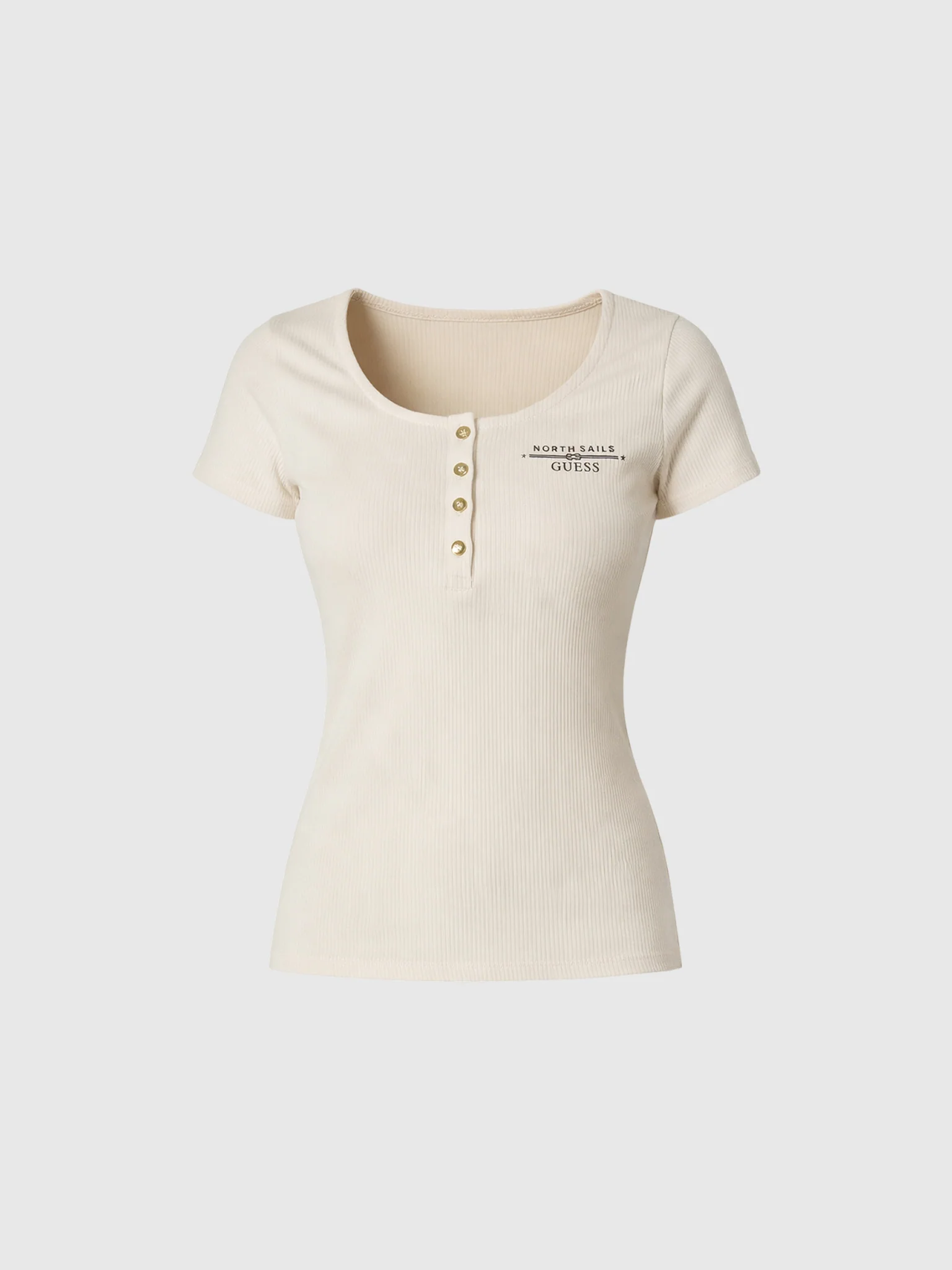 GUESS X NORTH SAILS BUTTON-FRONT T-SHIRT - Image 16