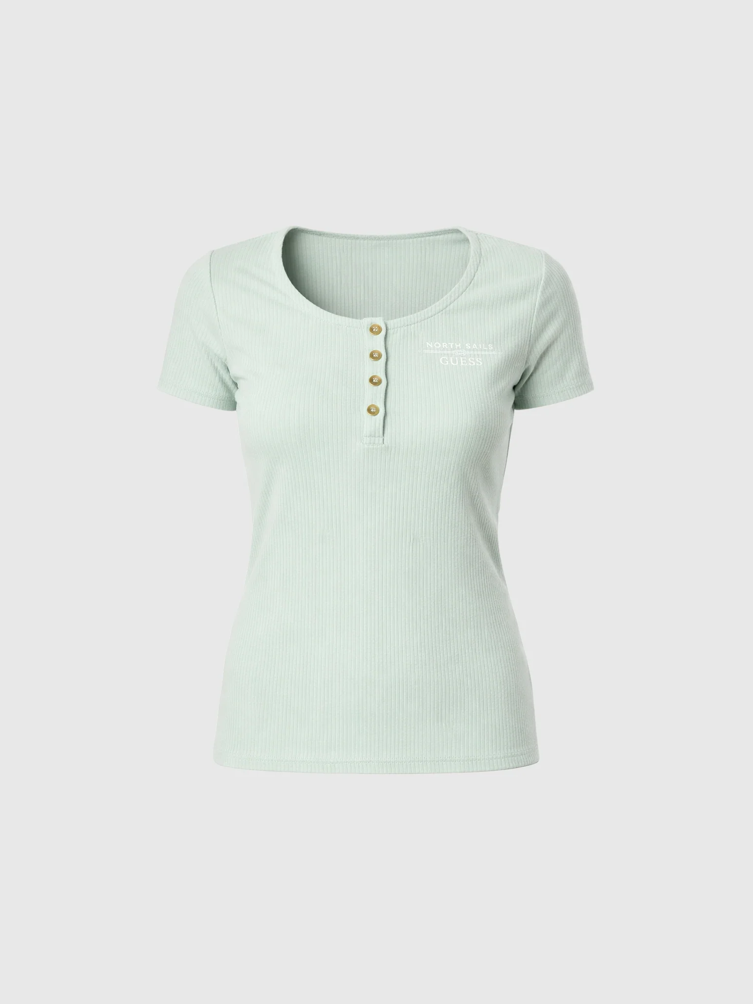 GUESS X NORTH SAILS BUTTON-FRONT T-SHIRT - Image 17