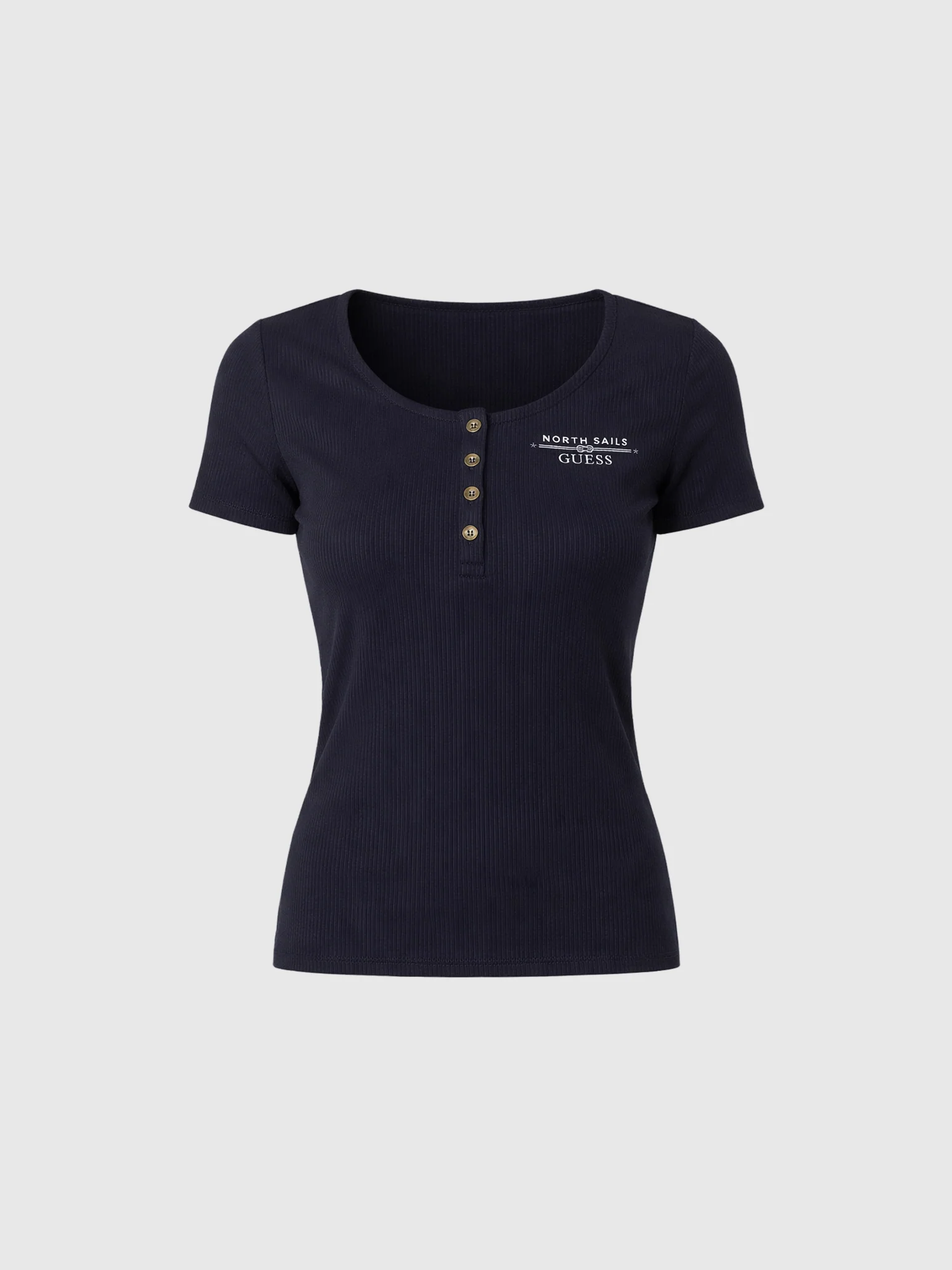 GUESS X NORTH SAILS BUTTON-FRONT T-SHIRT - Image 18