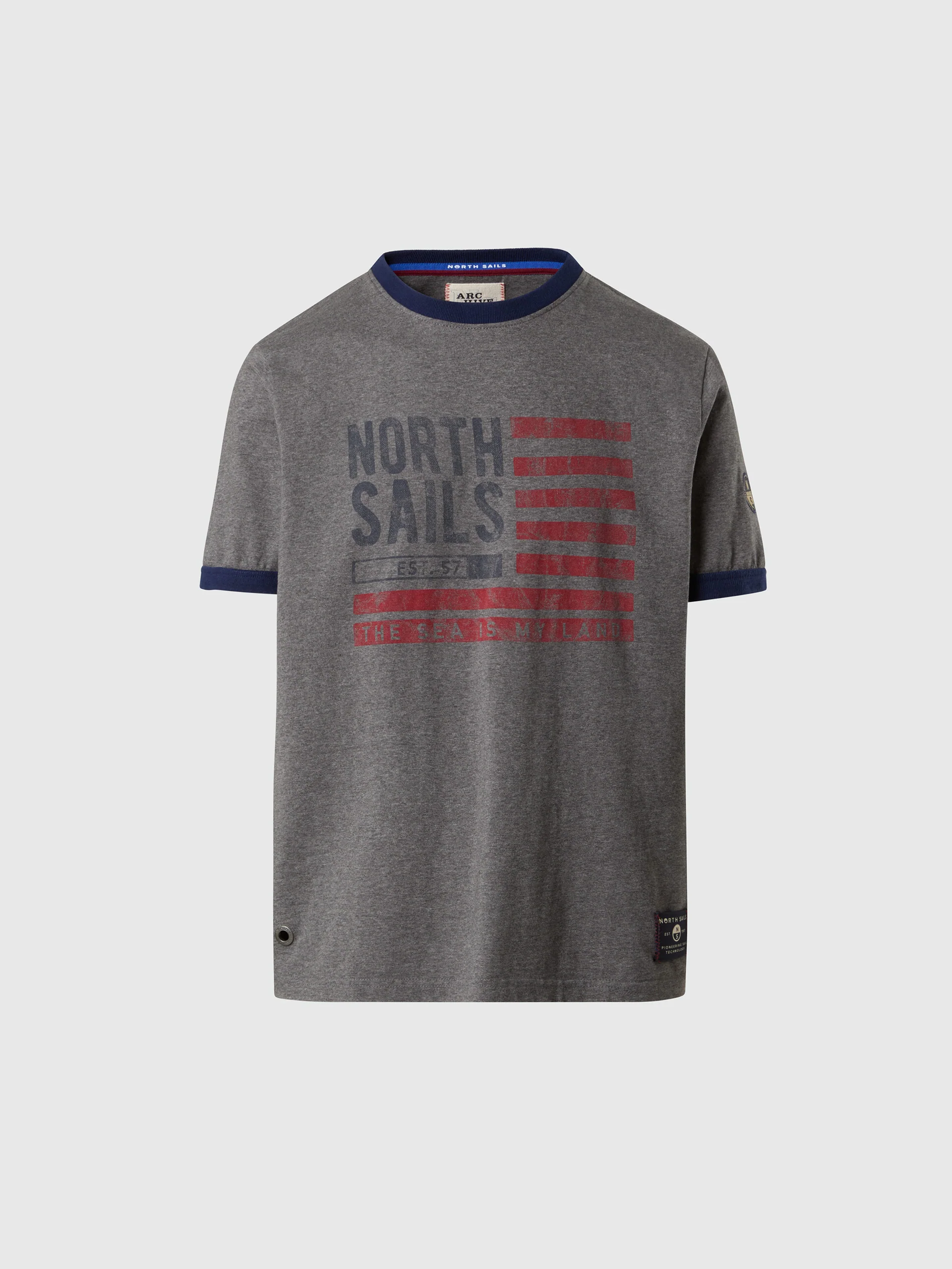 Archive T-shirt with American flag - Image 3