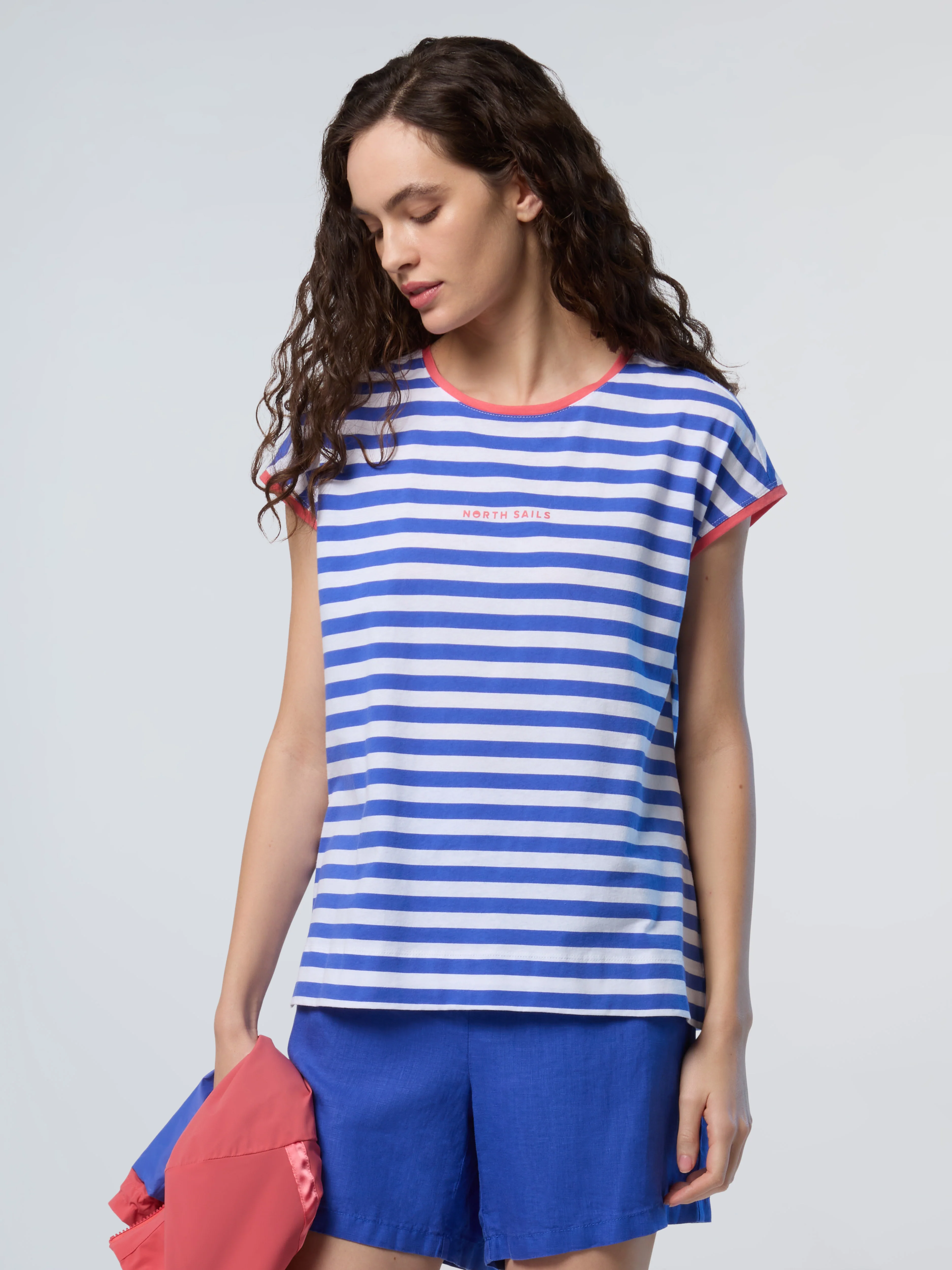 T-shirt with cap sleeves - Image 2