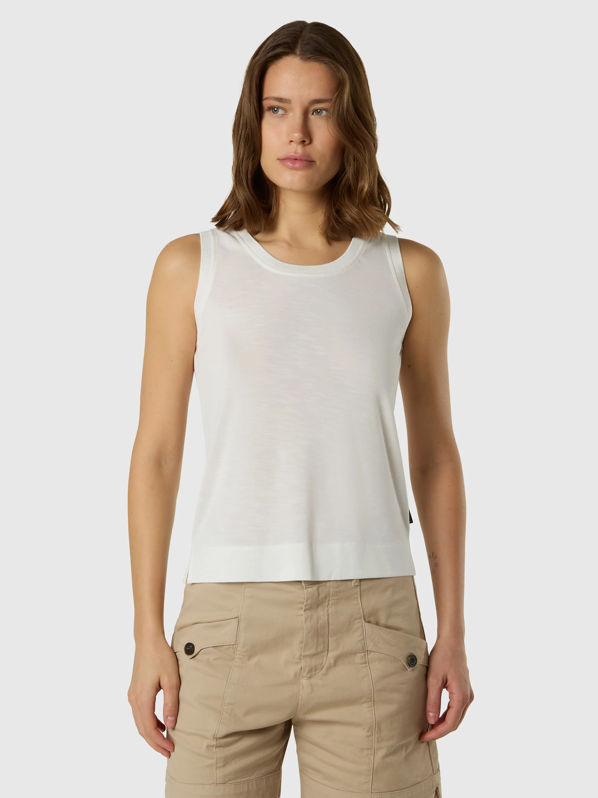 Slub jersey tank top