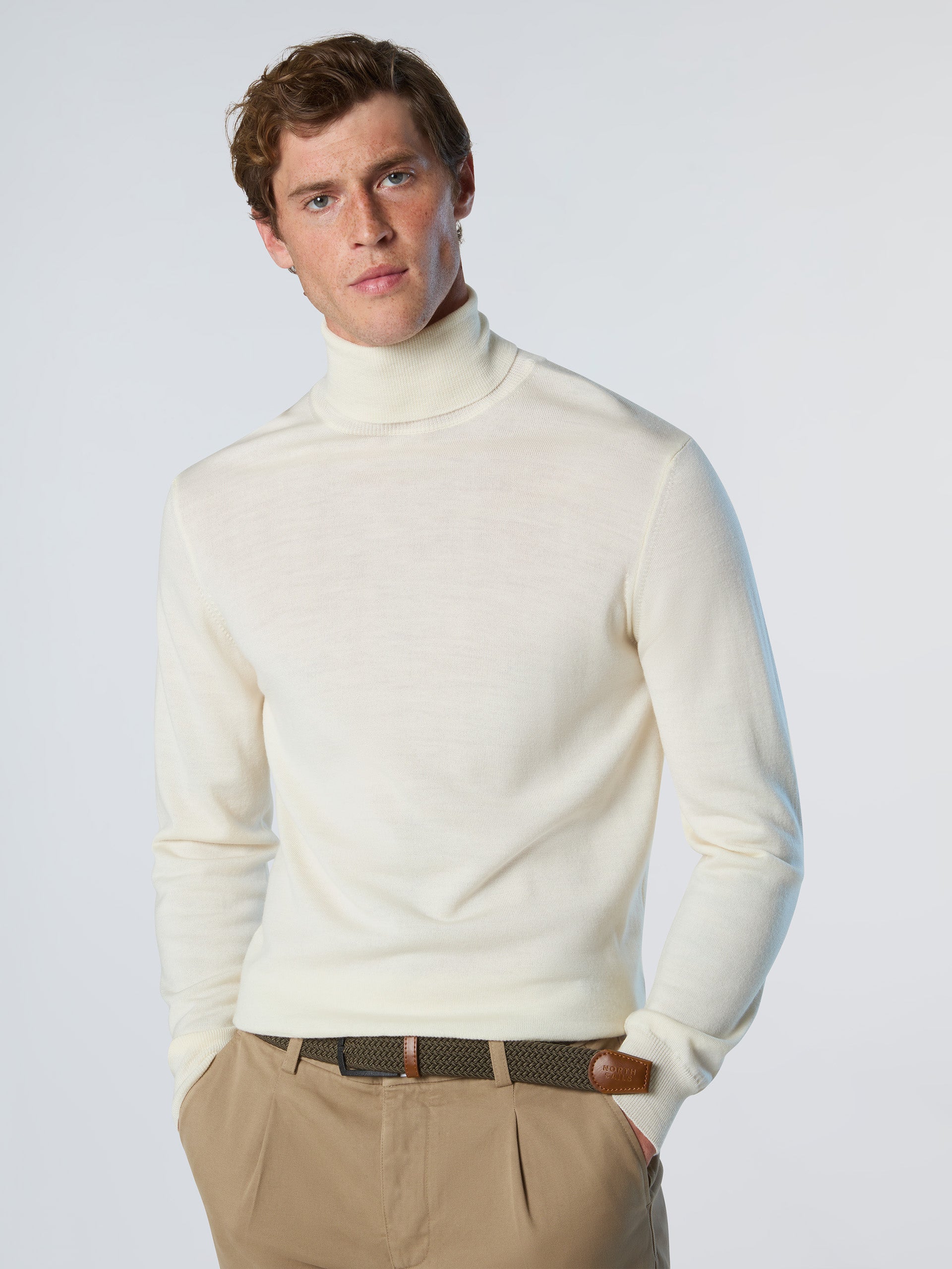 Merino wool turtle-neck sweater