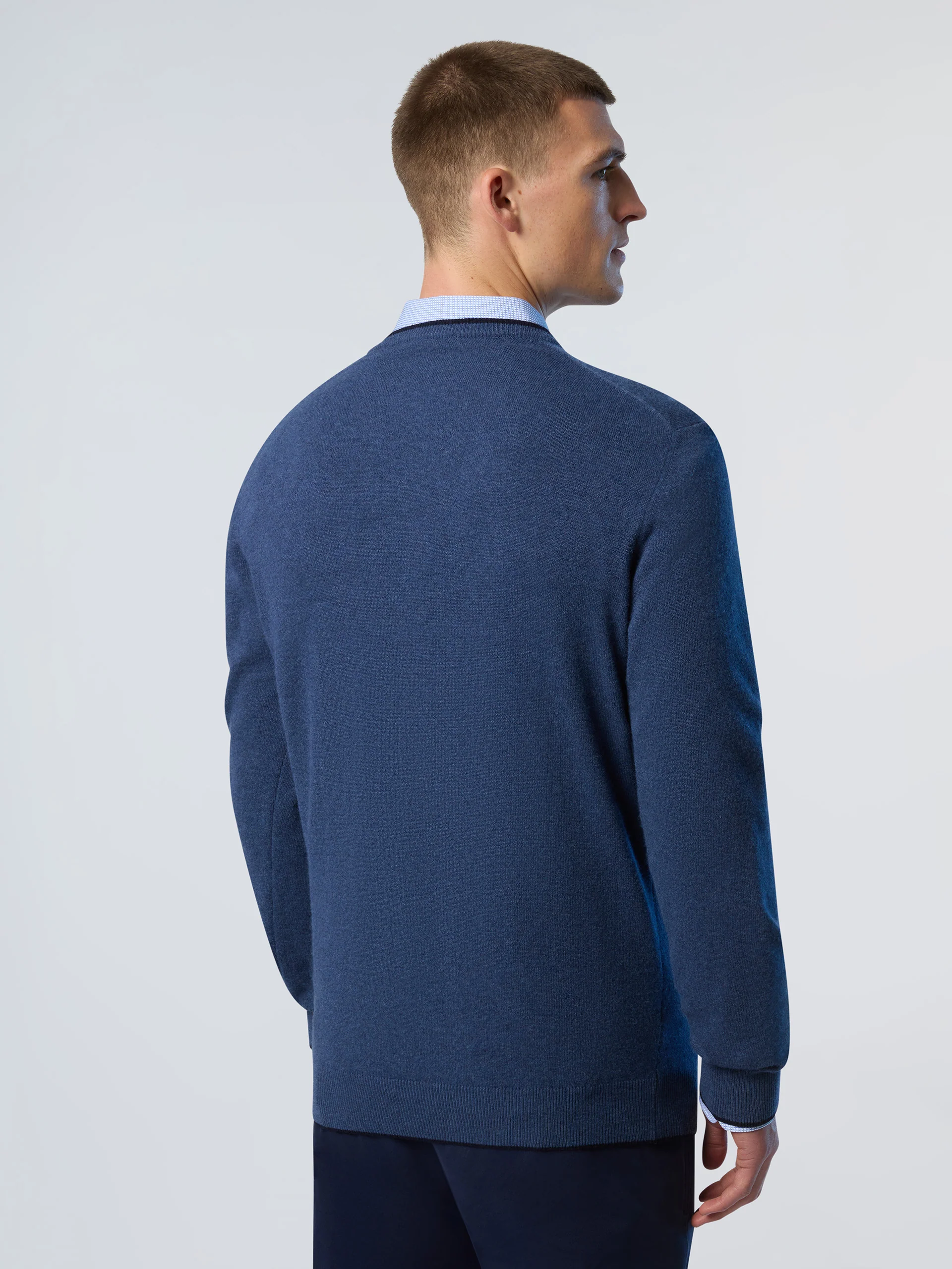 V-neck sweater with embroidered logo - Image 10