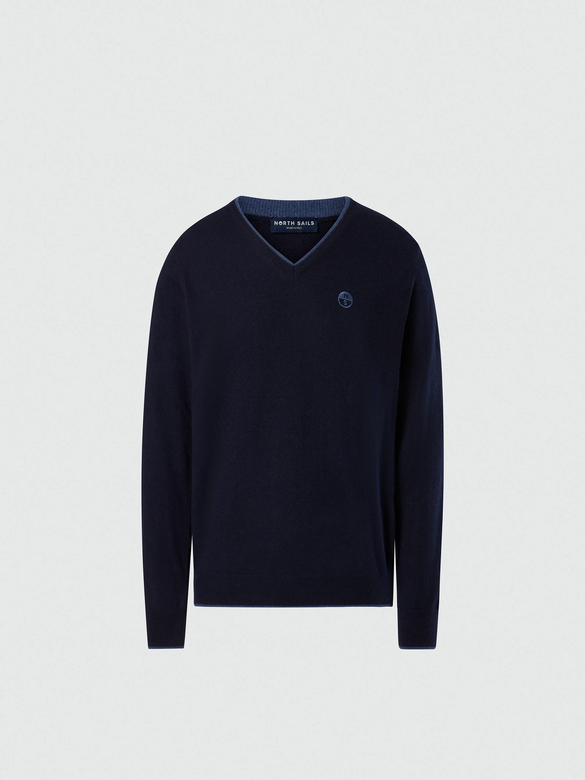 V-neck sweater with embroidered logo - Image 15
