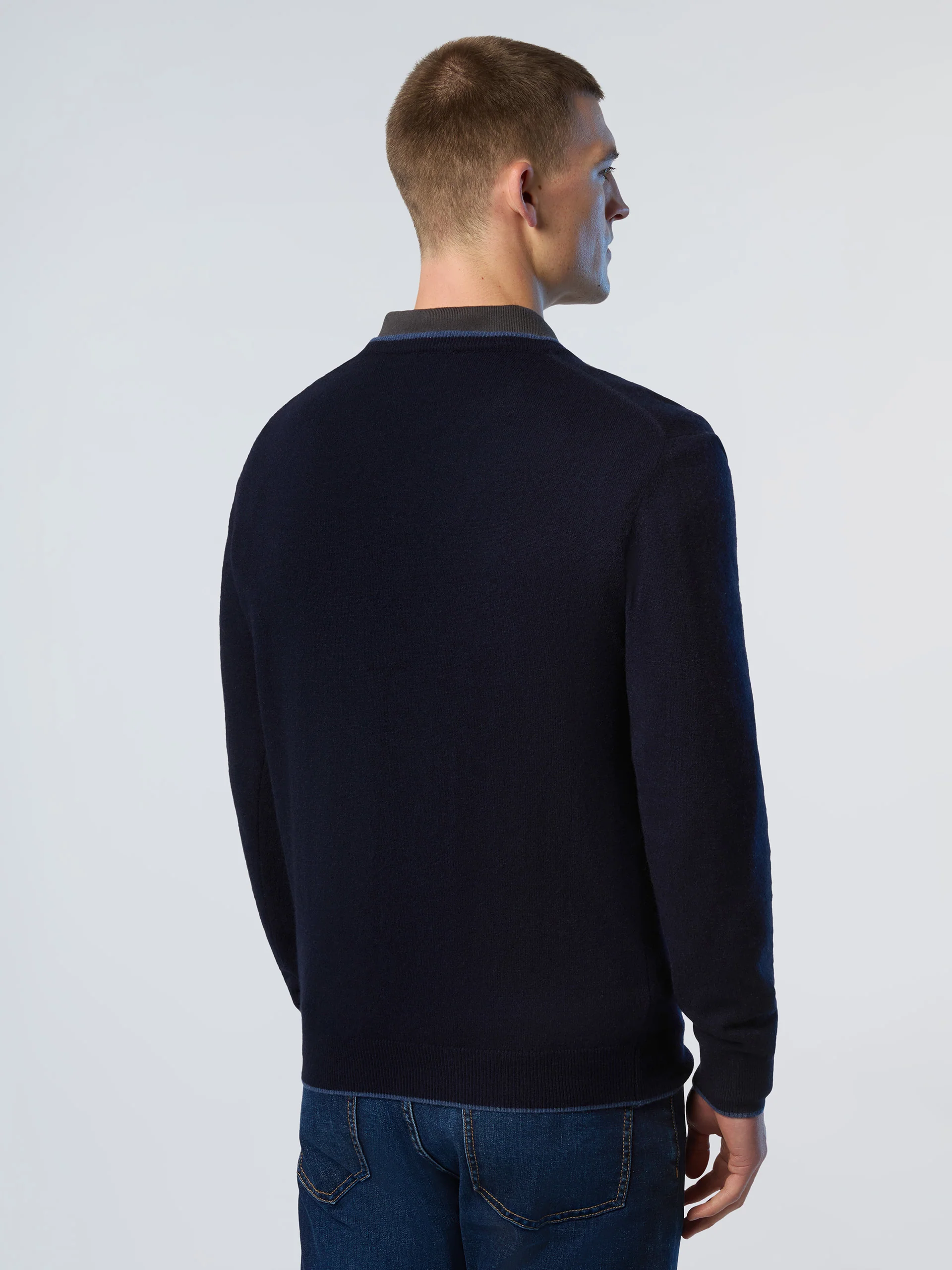 V-neck sweater with embroidered logo - Image 16