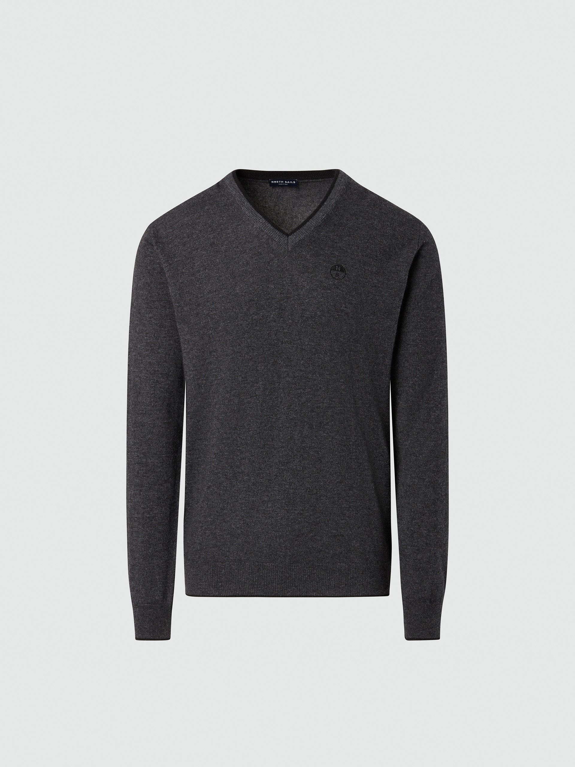 V-neck sweater with embroidered logo - Image 21